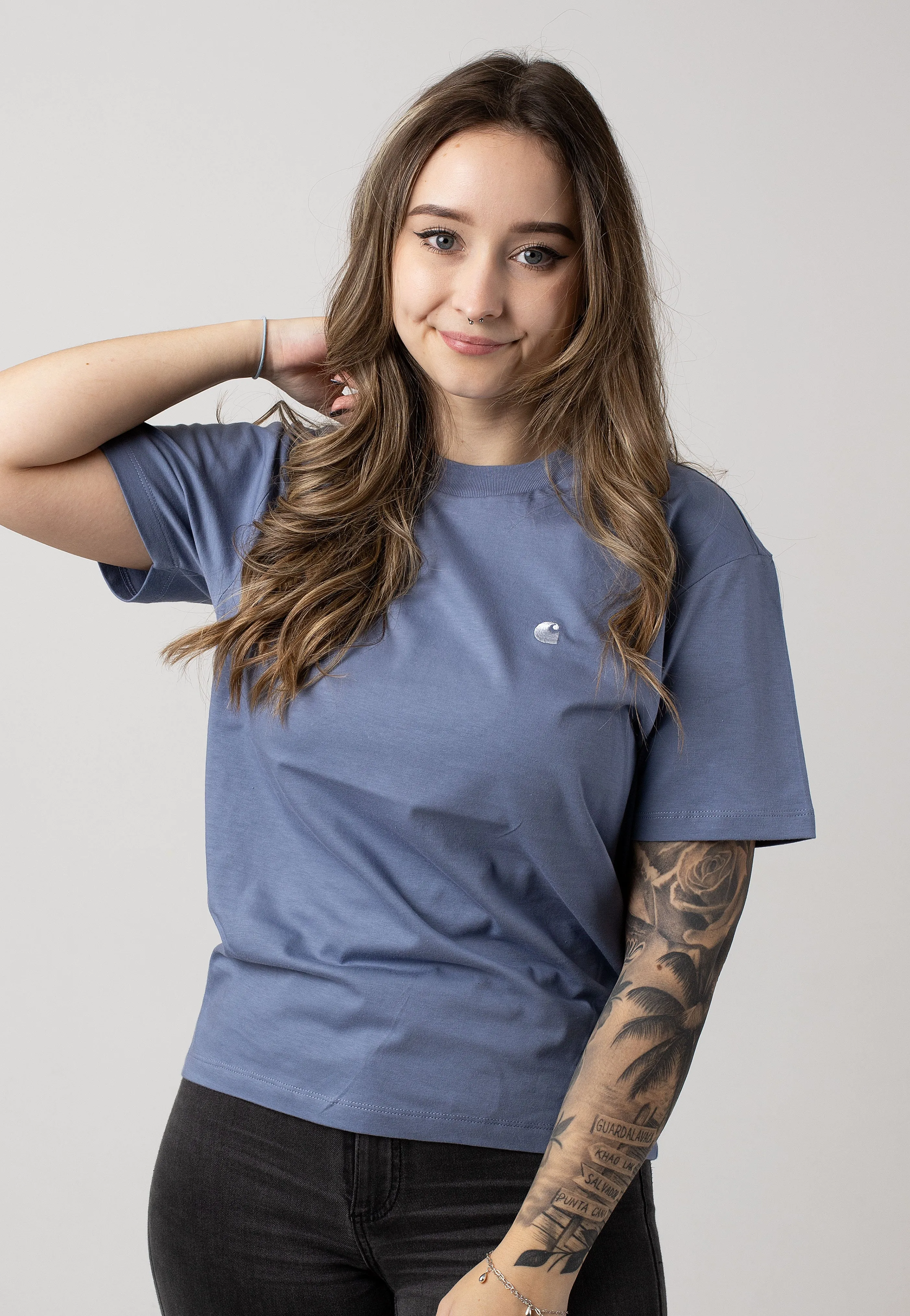 Carhartt WIP - W' Casey Bay Blue/Silver - T-Shirt Carhartt WIP