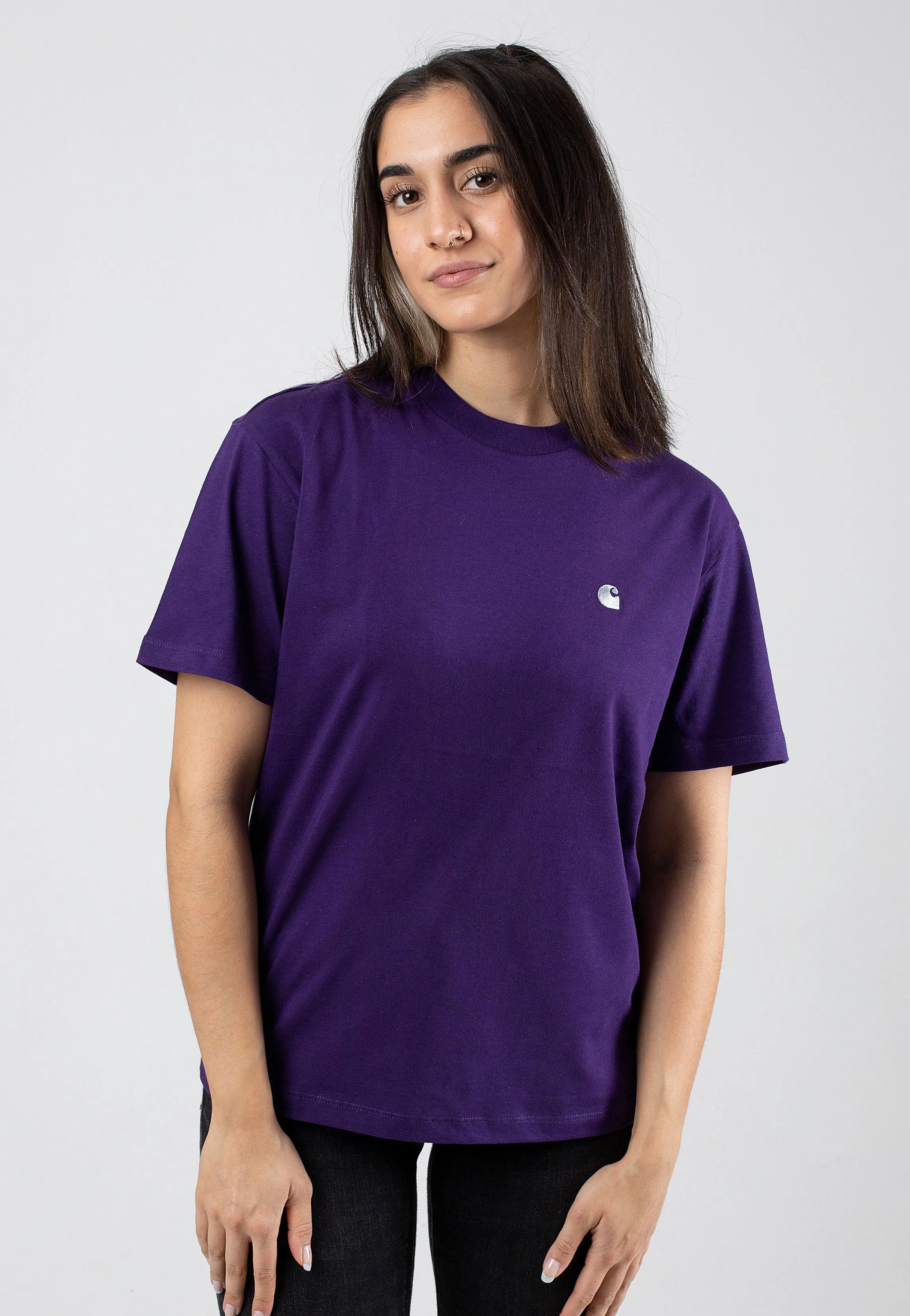 Carhartt WIP - W' Casey Tyrian/Silver - T-Shirt Carhartt WIP