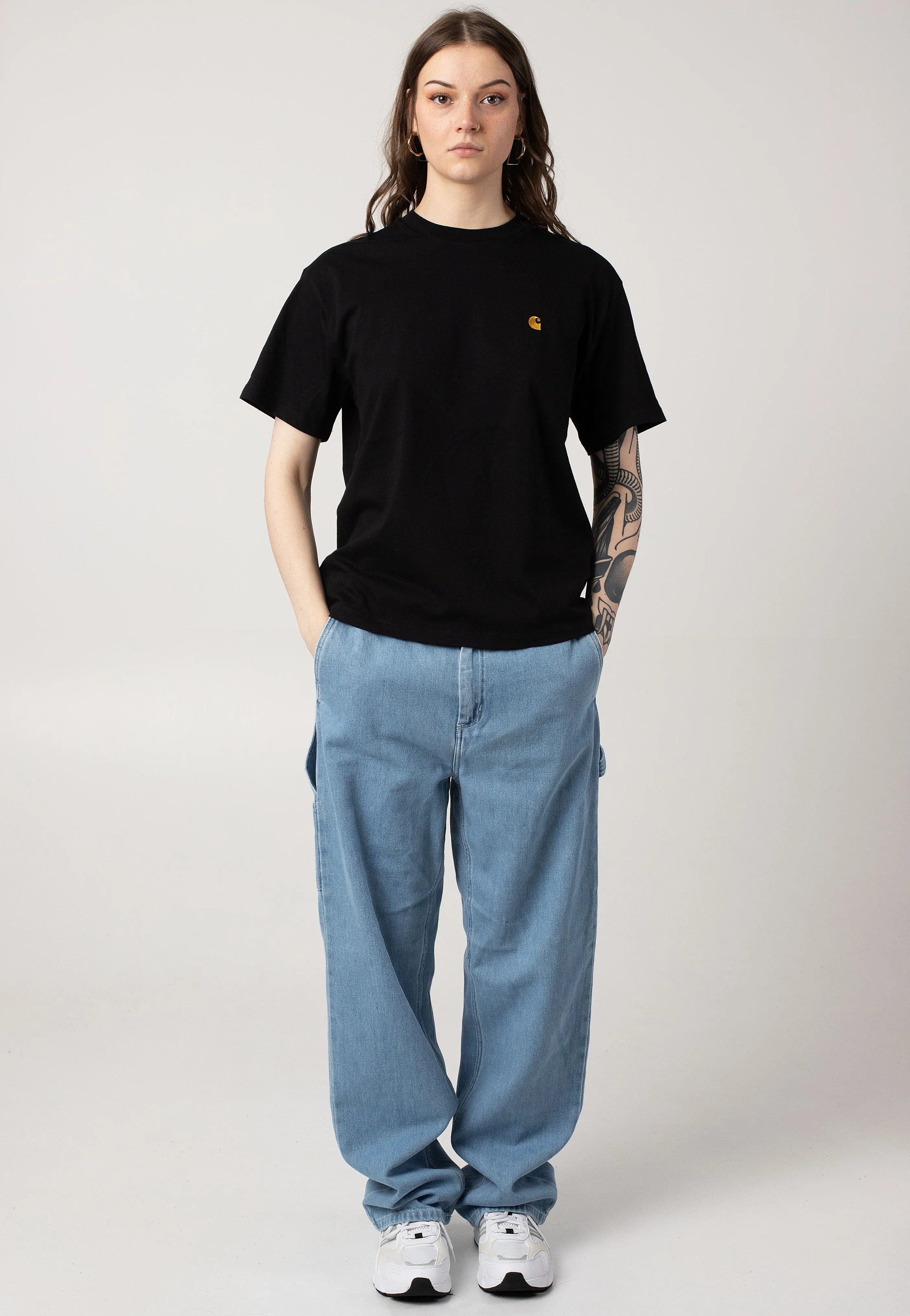 Carhartt WIP - W' Chase Black / Gold - T-Shirt Carhartt WIP