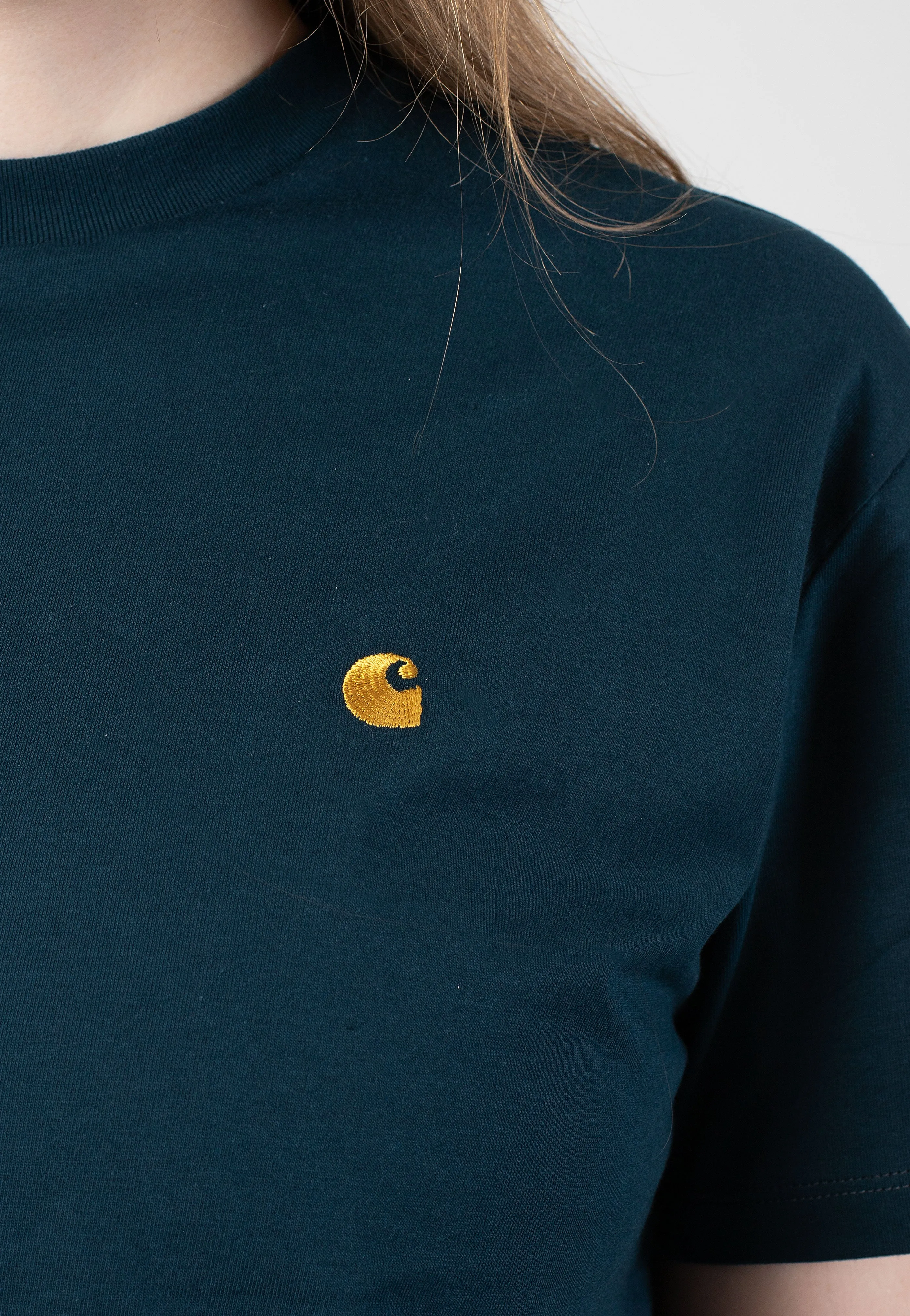 Carhartt WIP - W' Chase Duck Blue / Gold - T-Shirt Carhartt WIP