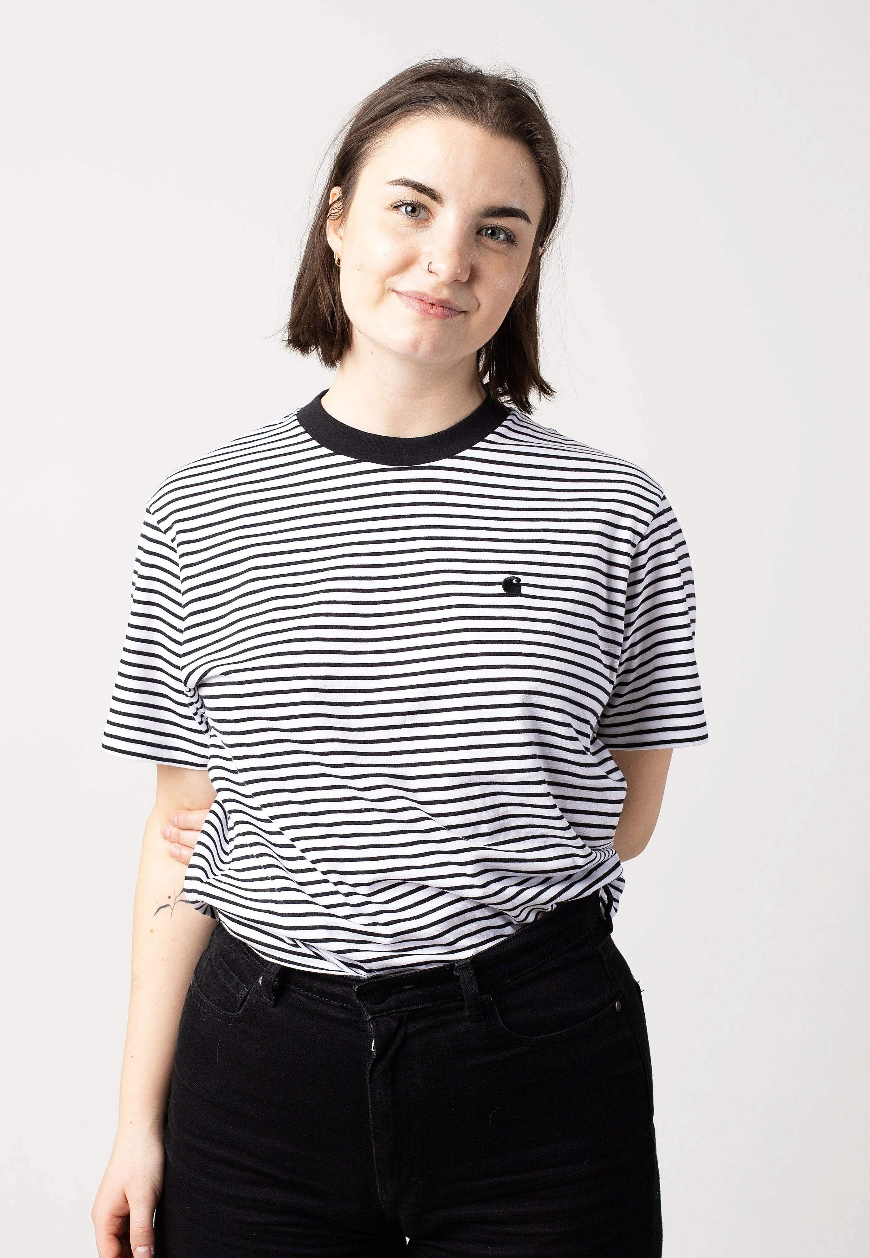 Carhartt WIP - W' Coleen Coleen Stripe/White/Black - T-Shirt Carhartt WIP
