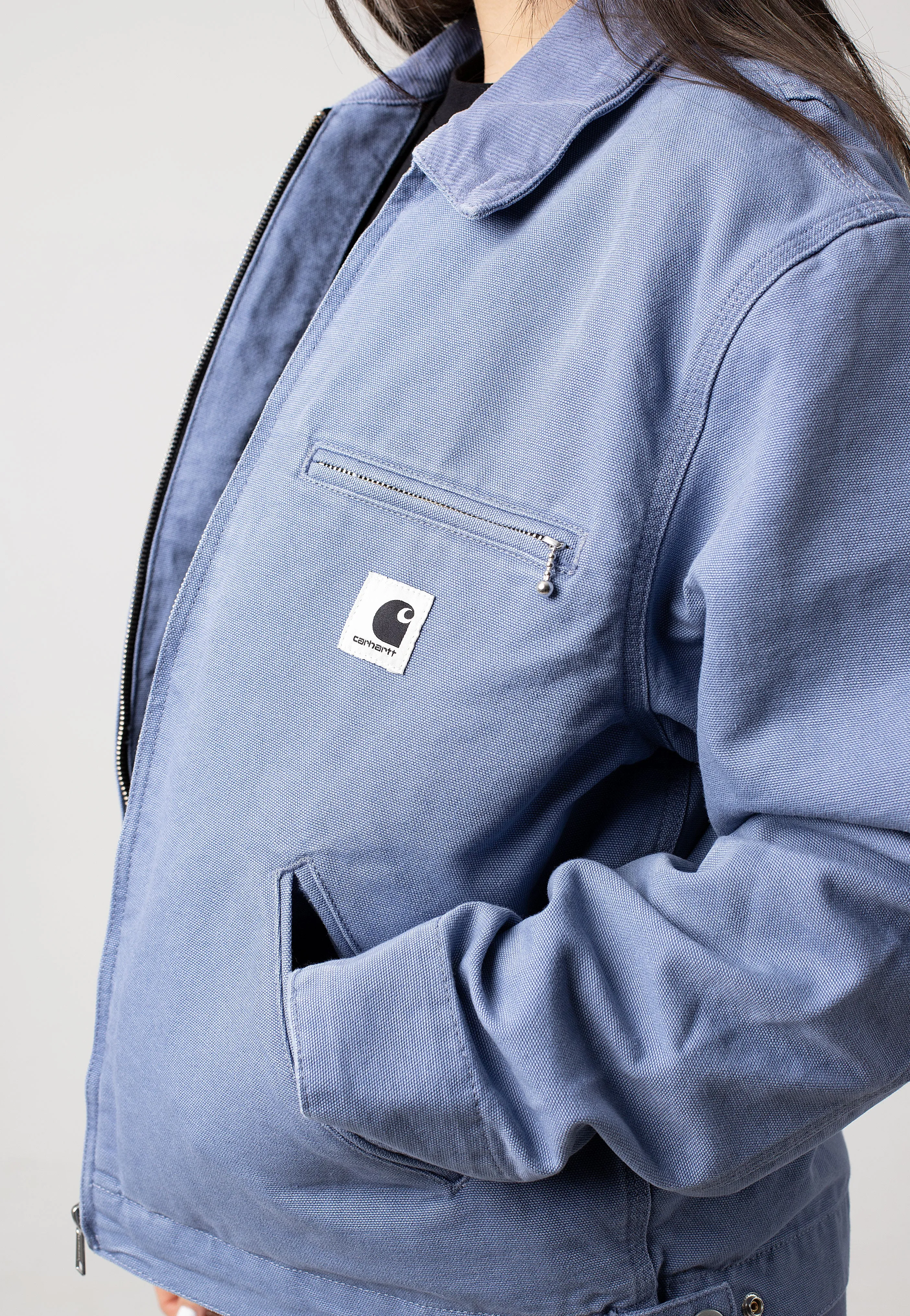 Carhartt WIP - W' OG Detroit Aged Canvas Bay Blue/Bay Blue - Jacket Carhartt WIP