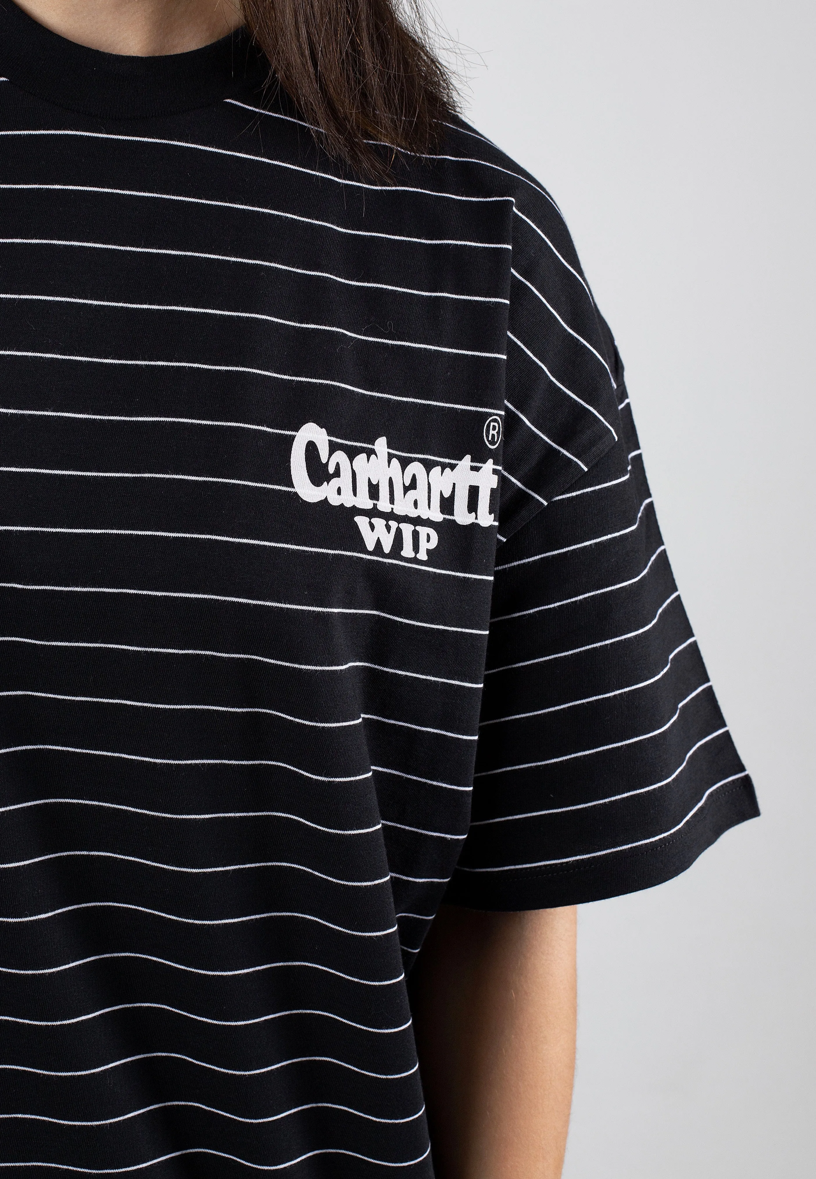 Carhartt WIP - W' Orlean Spree Orlean Stripe Horizontal/Black/White - T-Shirt Carhartt WIP