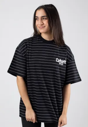 Carhartt WIP - W' Orlean Spree Orlean Stripe Horizontal/Black/White - T-Shirt Carhartt WIP