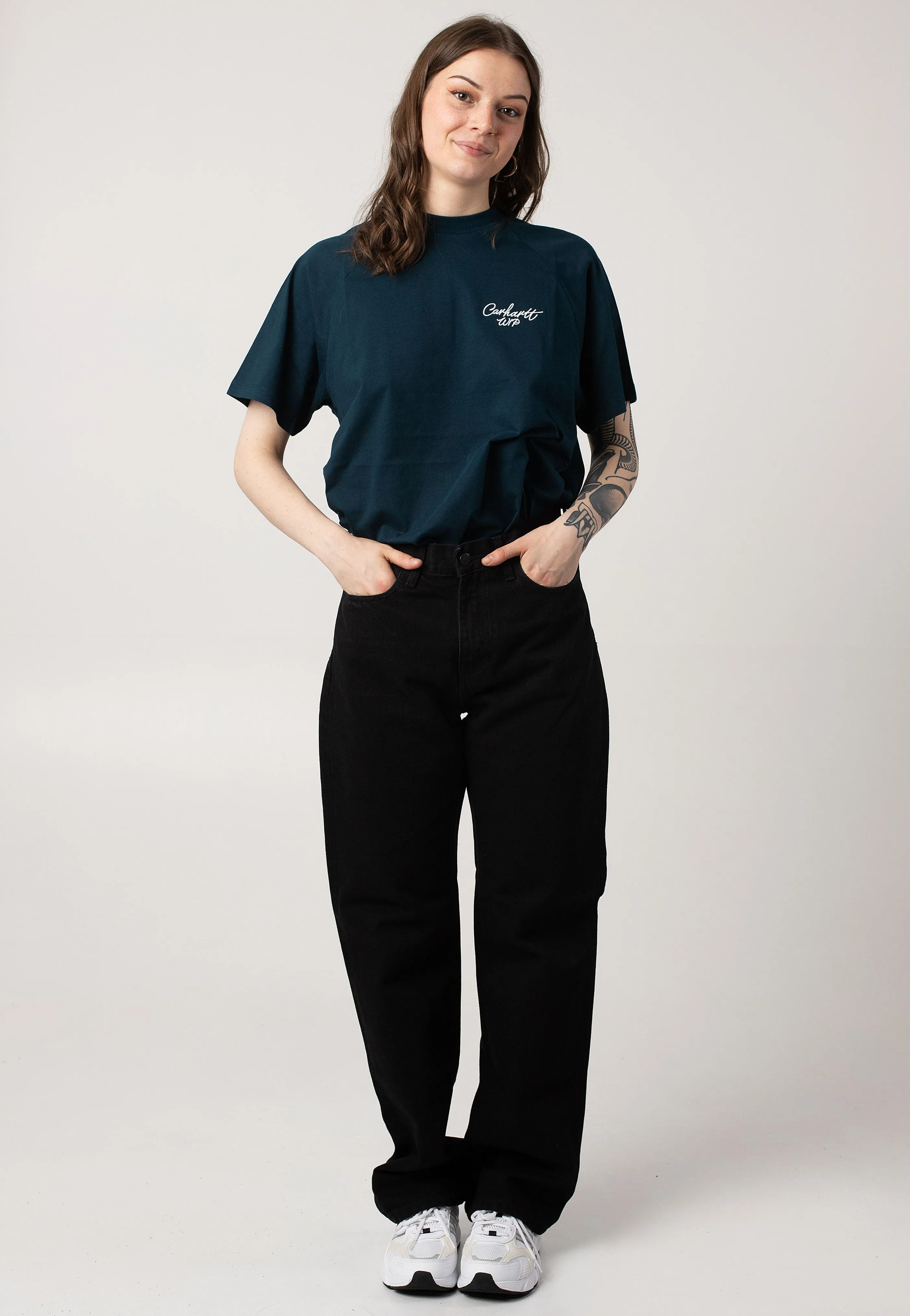 Carhartt WIP - W' Signature Duck Blue/White - T-Shirt Carhartt WIP