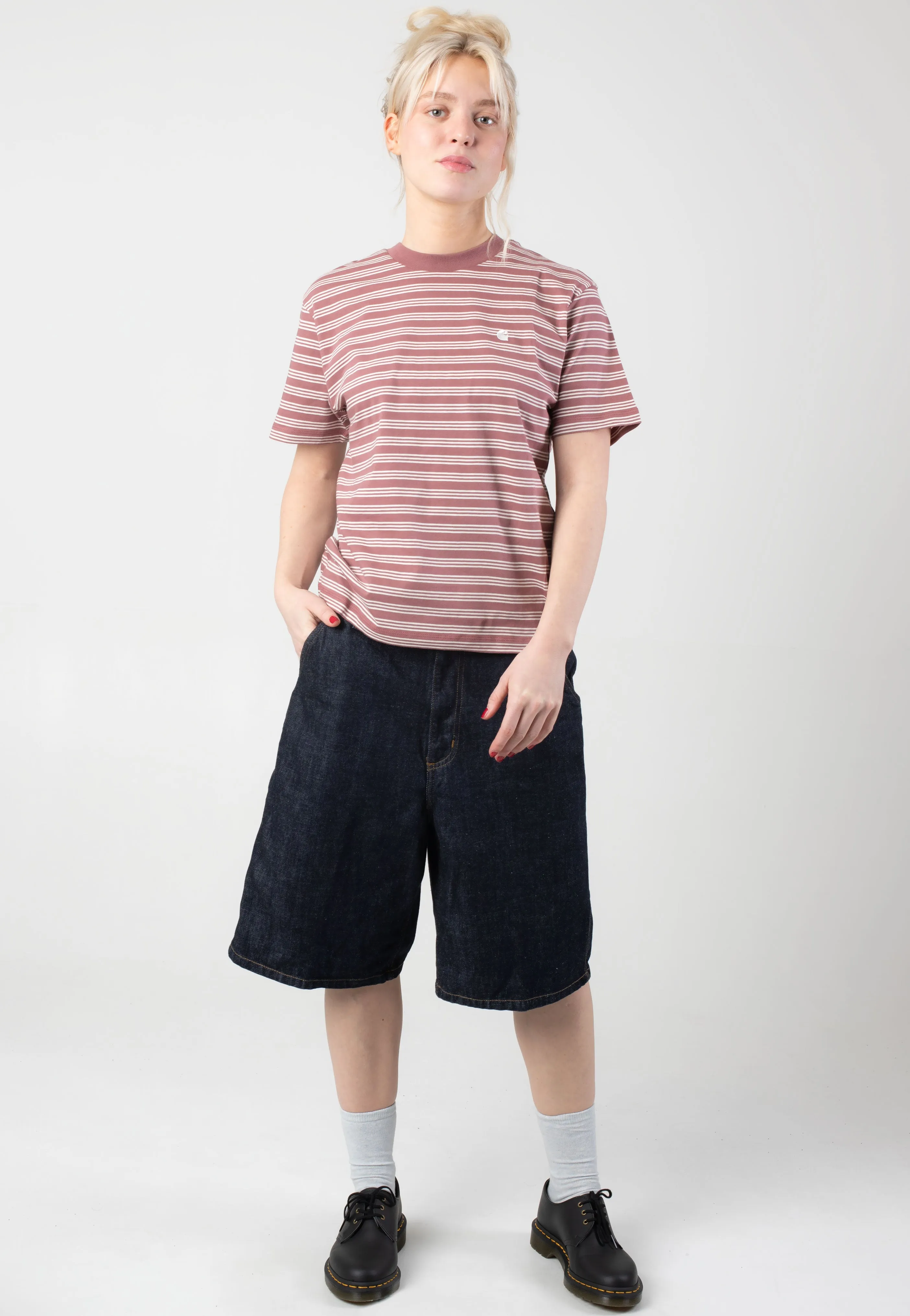 Carhartt WIP - W' Sydney Sydney Stripe/Dusky Pink - T-Shirt Carhartt WIP