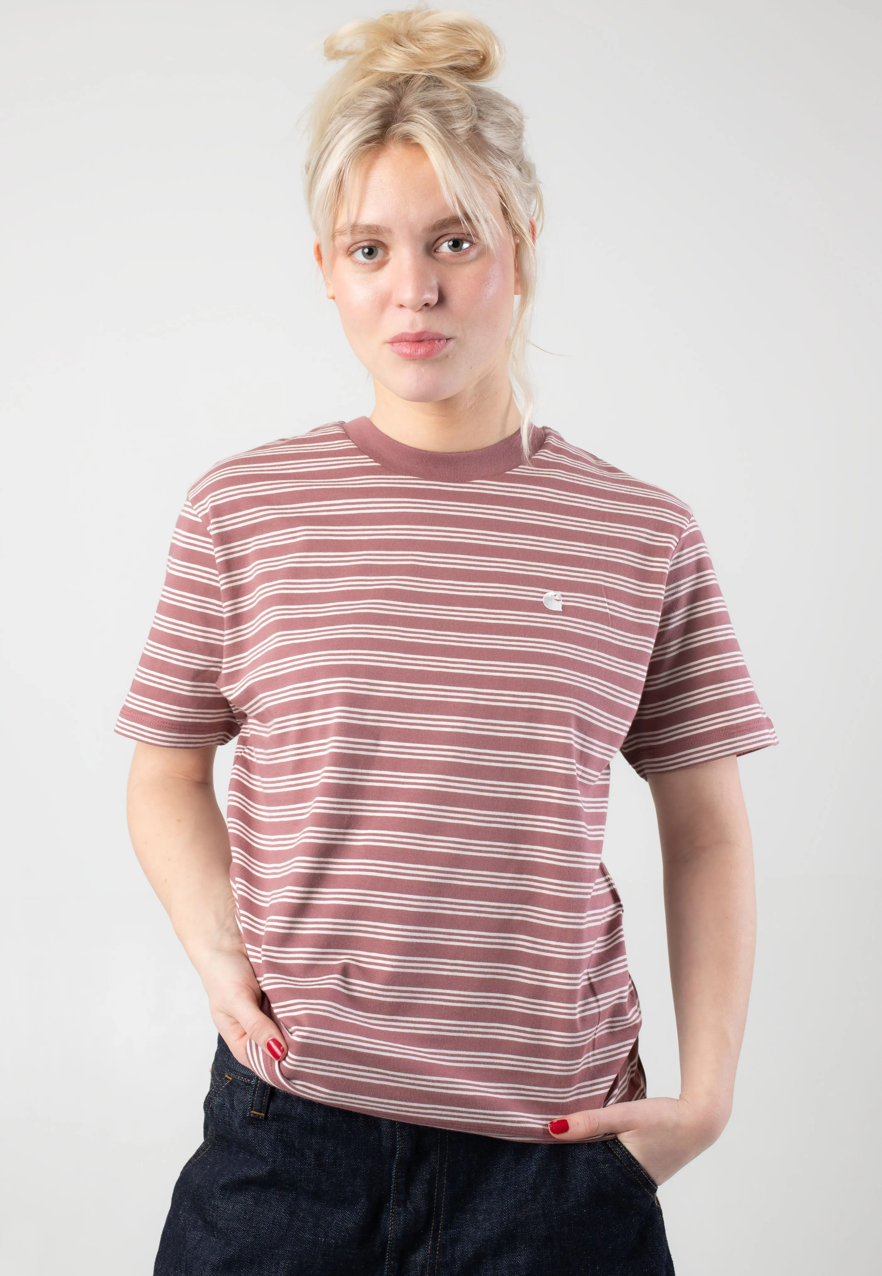 Carhartt WIP - W' Sydney Sydney Stripe/Dusky Pink - T-Shirt Carhartt WIP