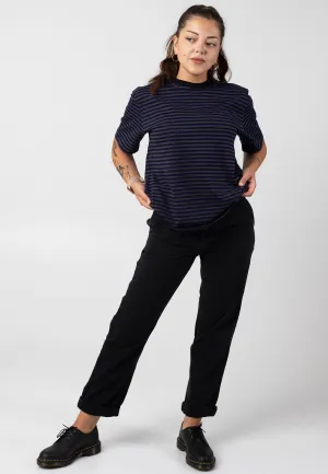 Carhartt WIP - W' Verner Stripe/Black/Aura - T-Shirt Carhartt WIP