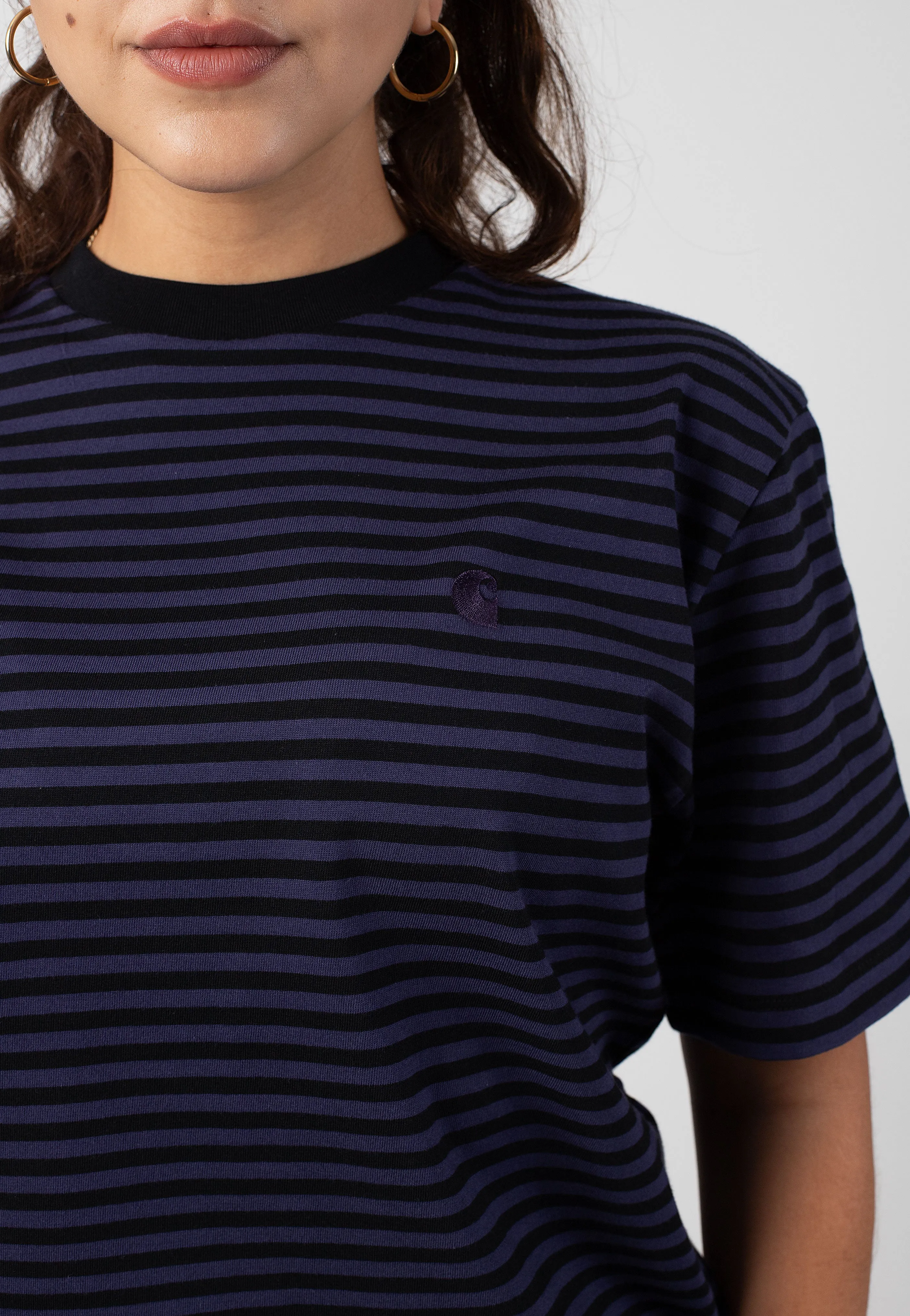 Carhartt WIP - W' Verner Stripe/Black/Aura - T-Shirt Carhartt WIP