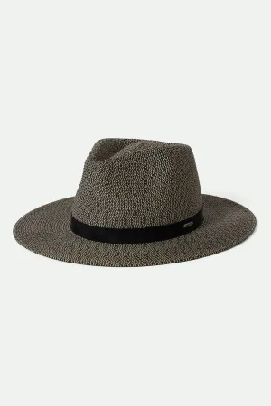 Carolina Straw Packable Travel Hat - Black/Natural Brixton