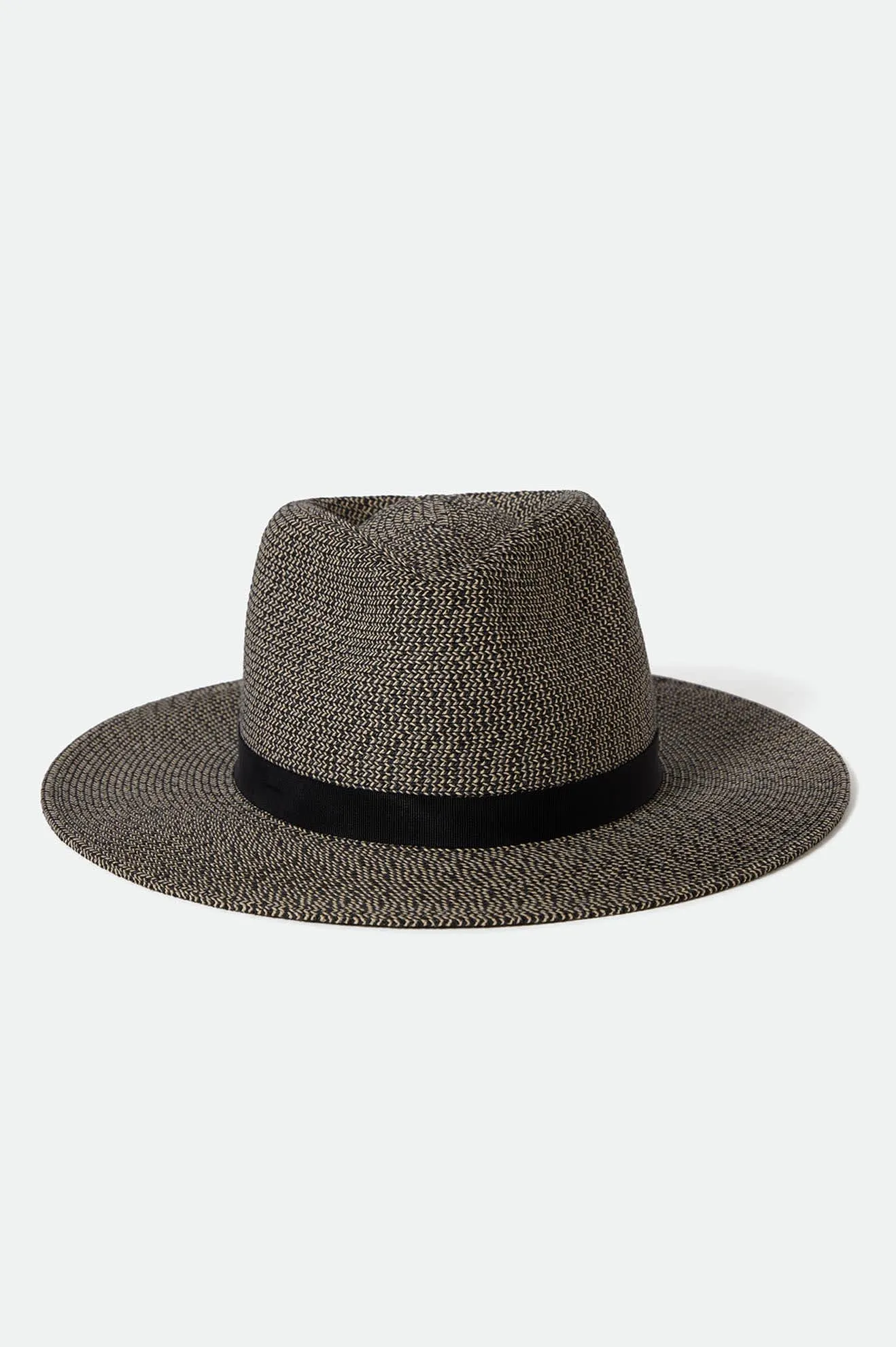 Carolina Straw Packable Travel Hat - Black/Natural Brixton