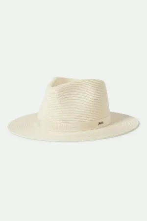Carolina Straw Packable Travel Hat - Bone/Bone Brixton