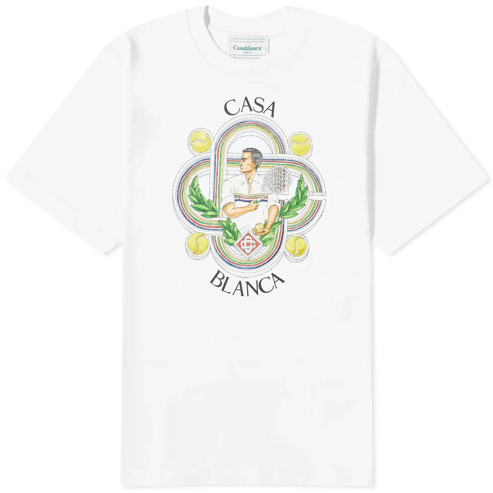 Casablanca White Logo T-Shirt
