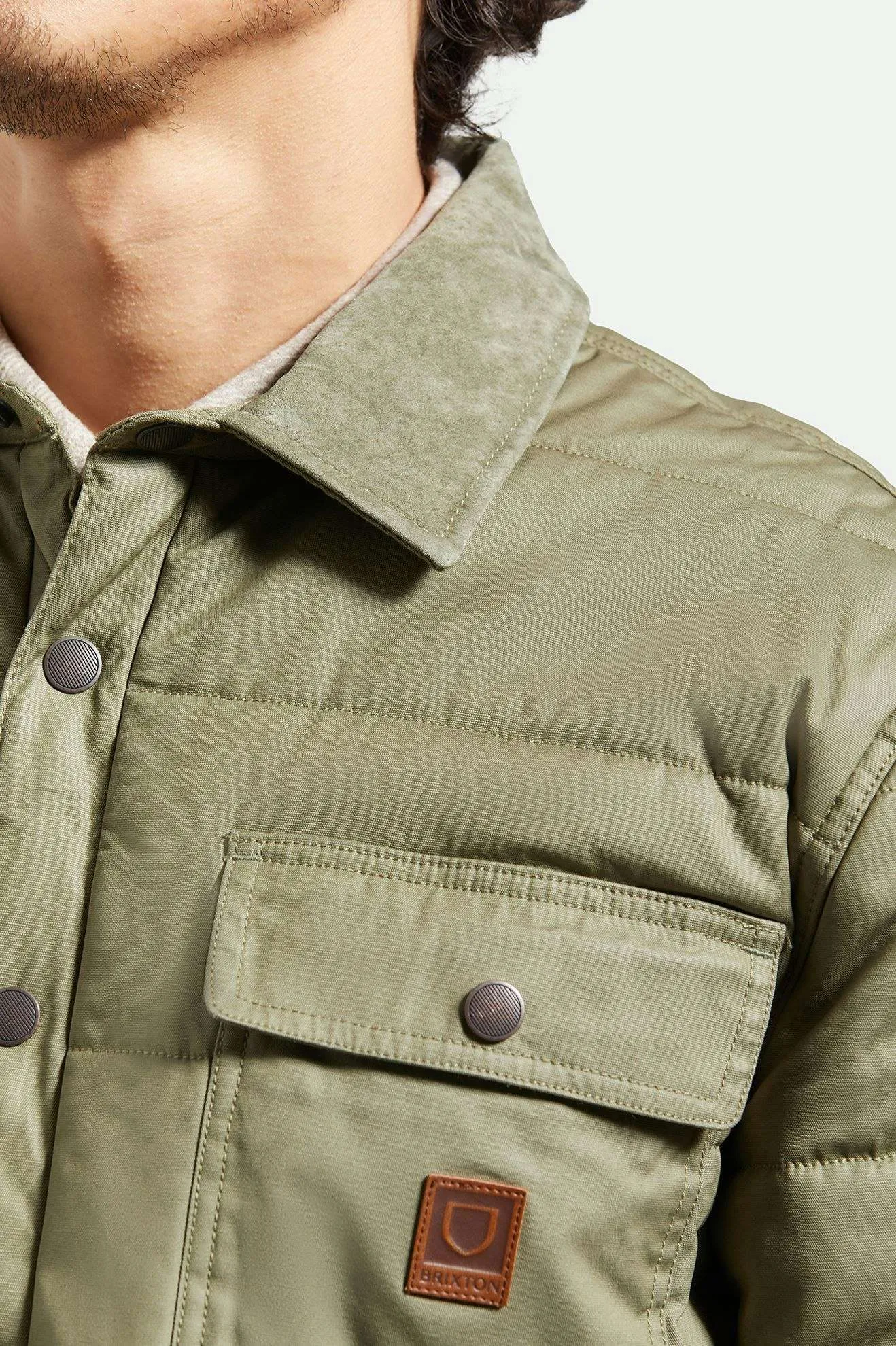 Cass Waxed Canvas Jacket - Olive Surplus Brixton