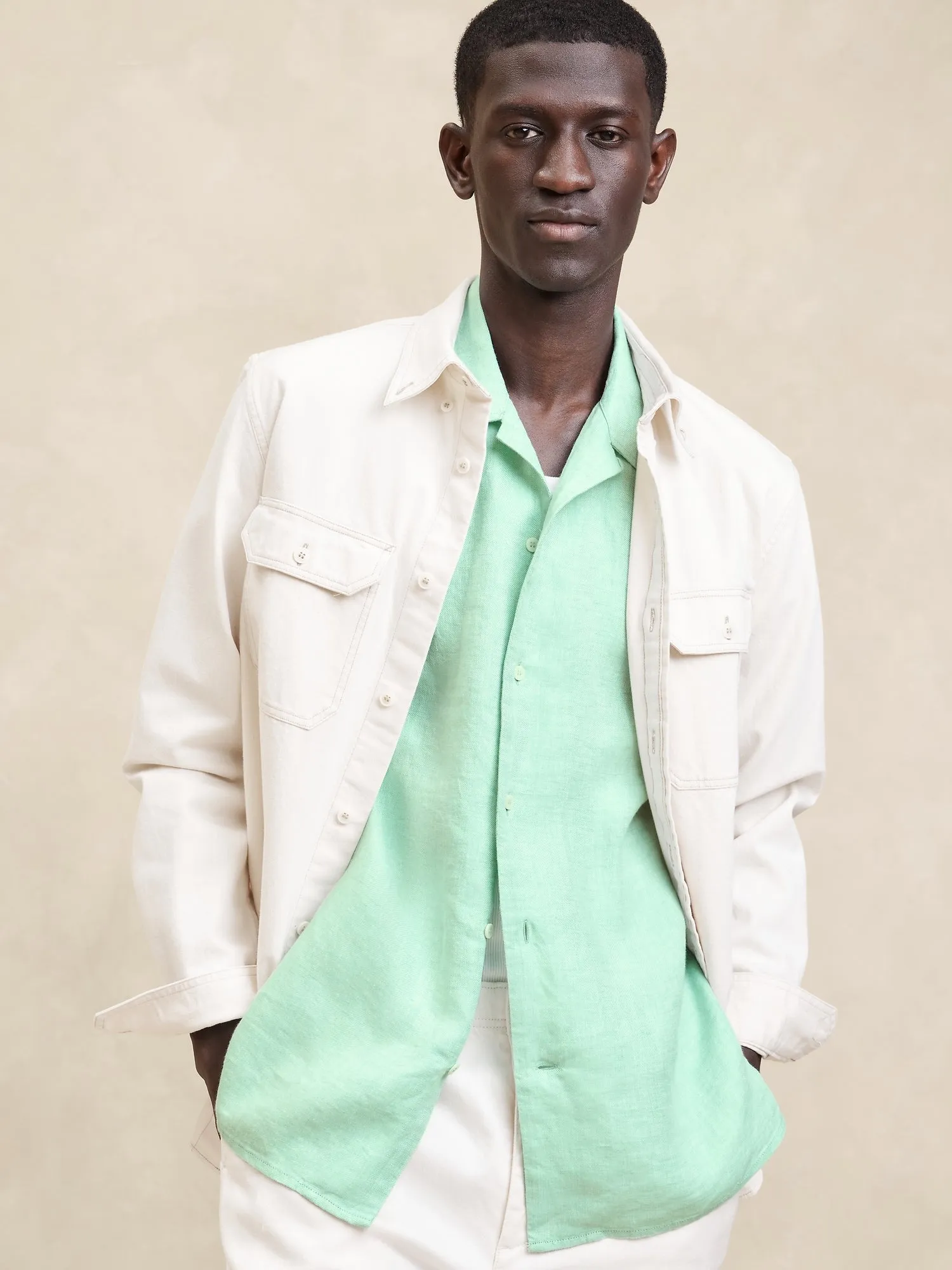 Castelleto Linen Resort Shirt Banana Republic