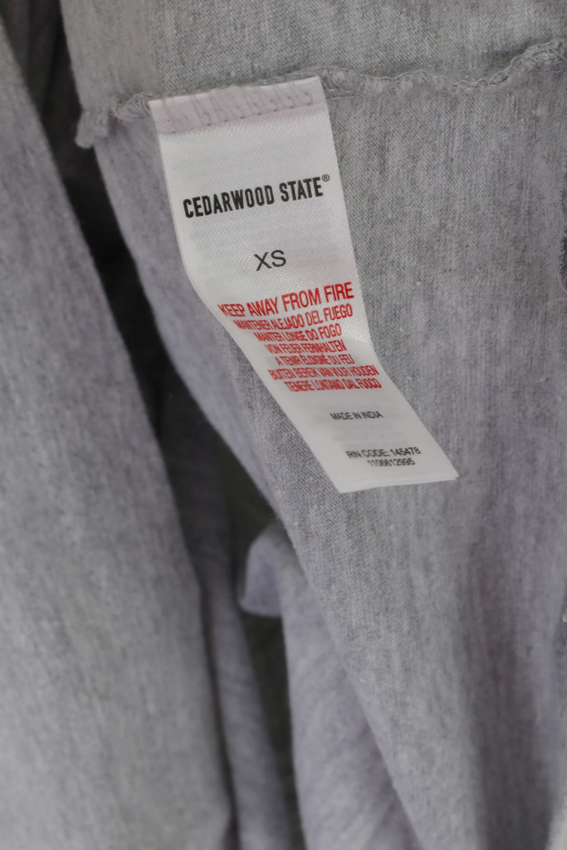 Cedarwood State Men XS Shirt Gray Cotton Muhammad Ali Celebry Icons Top