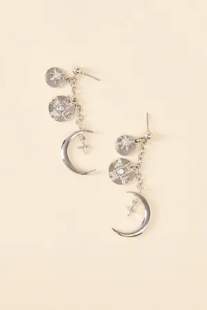 Celestial Charm Silver Earrings