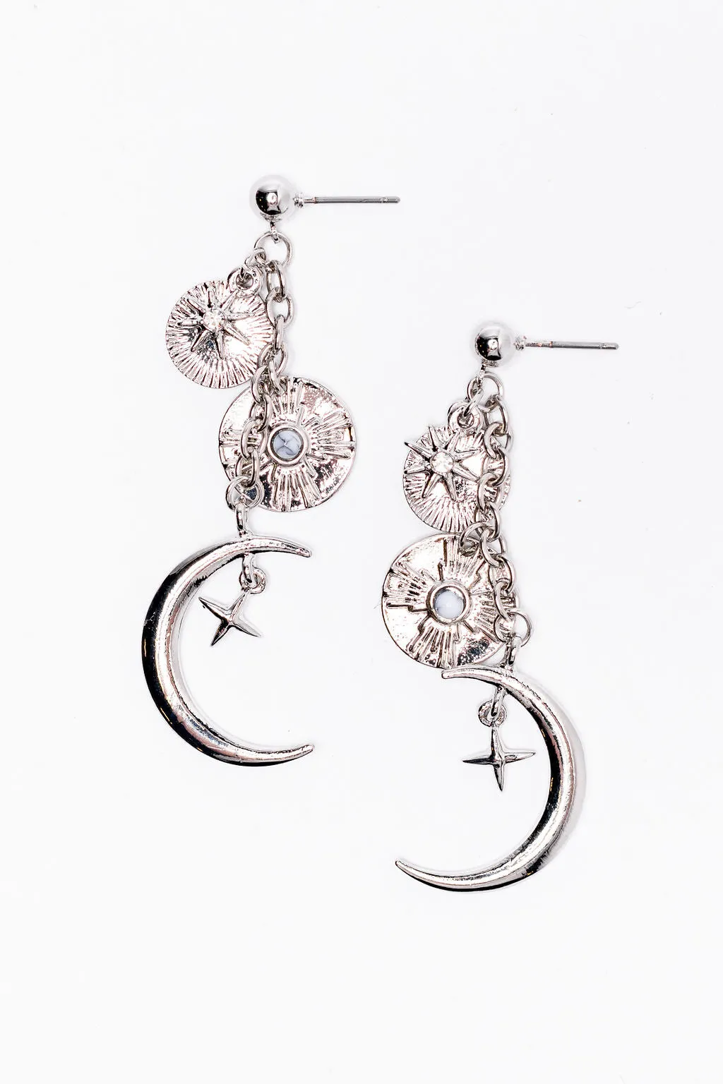 Celestial Charm Silver Earrings