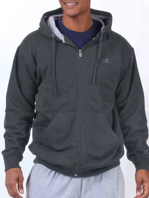 Champion Big And Tall Men's Powerblend Fleece Full Zipper Hoodie Sweatshirt
