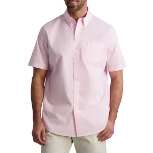 Chaps Men's Short Sleeve Recycled Poly Stretch Woven Shirt