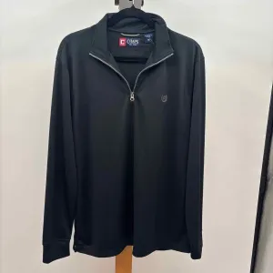 Chaps Men's Size M Black Polyester Solid Long Sleeve Shirt