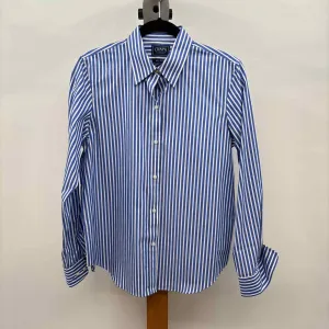Chaps Men's Size M Blue Striped Long Sleeve Shirt