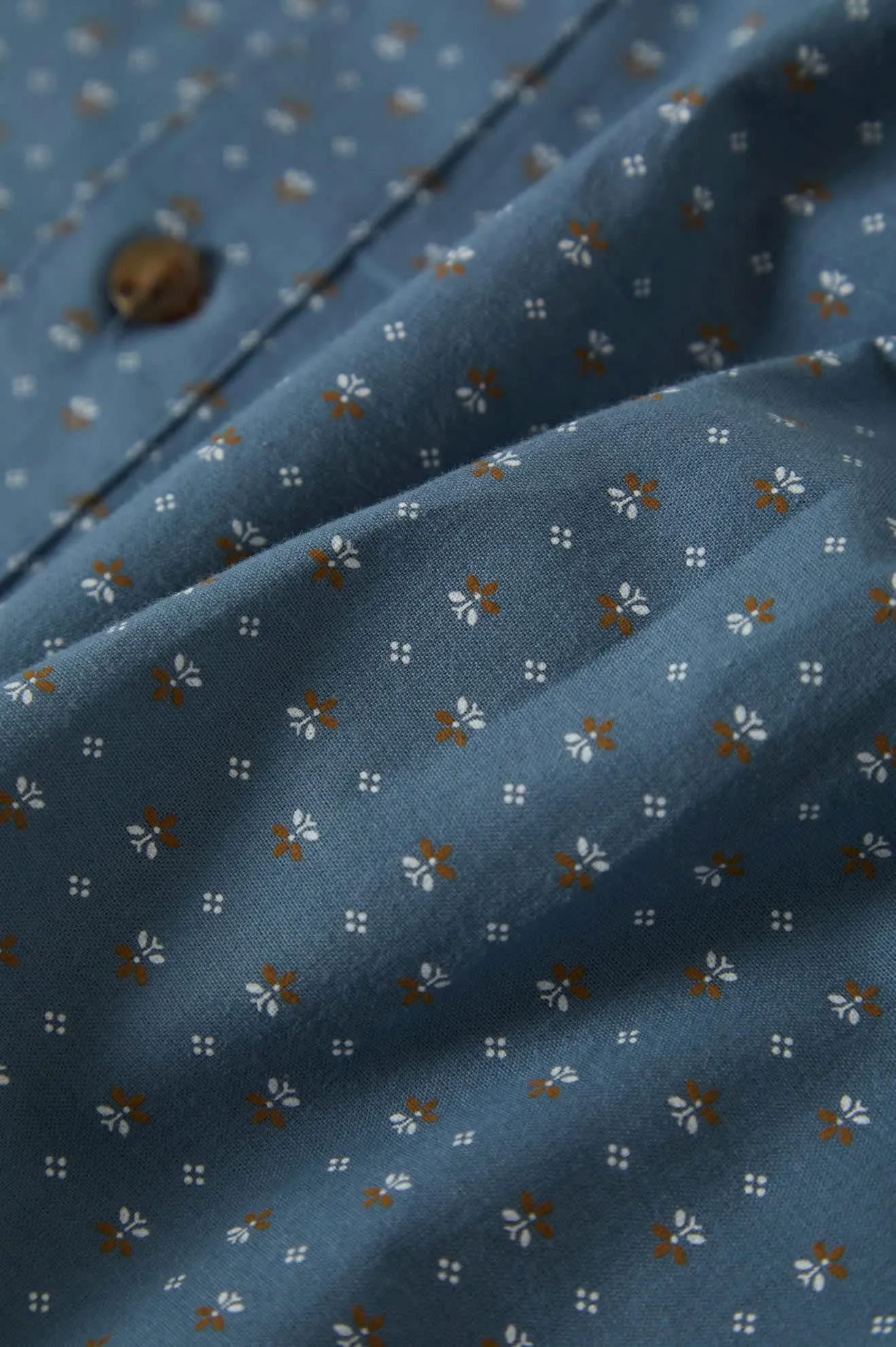 Charter Print S/S Shirt - Azure Blue/Micro Floral Brixton