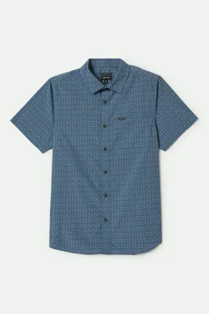 Charter Print S/S Shirt - Azure Blue/Micro Floral Brixton