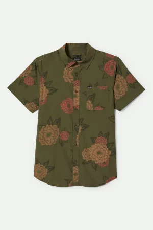 Charter Print S/S Shirt - Ivy Green/Painterly Floral Brixton