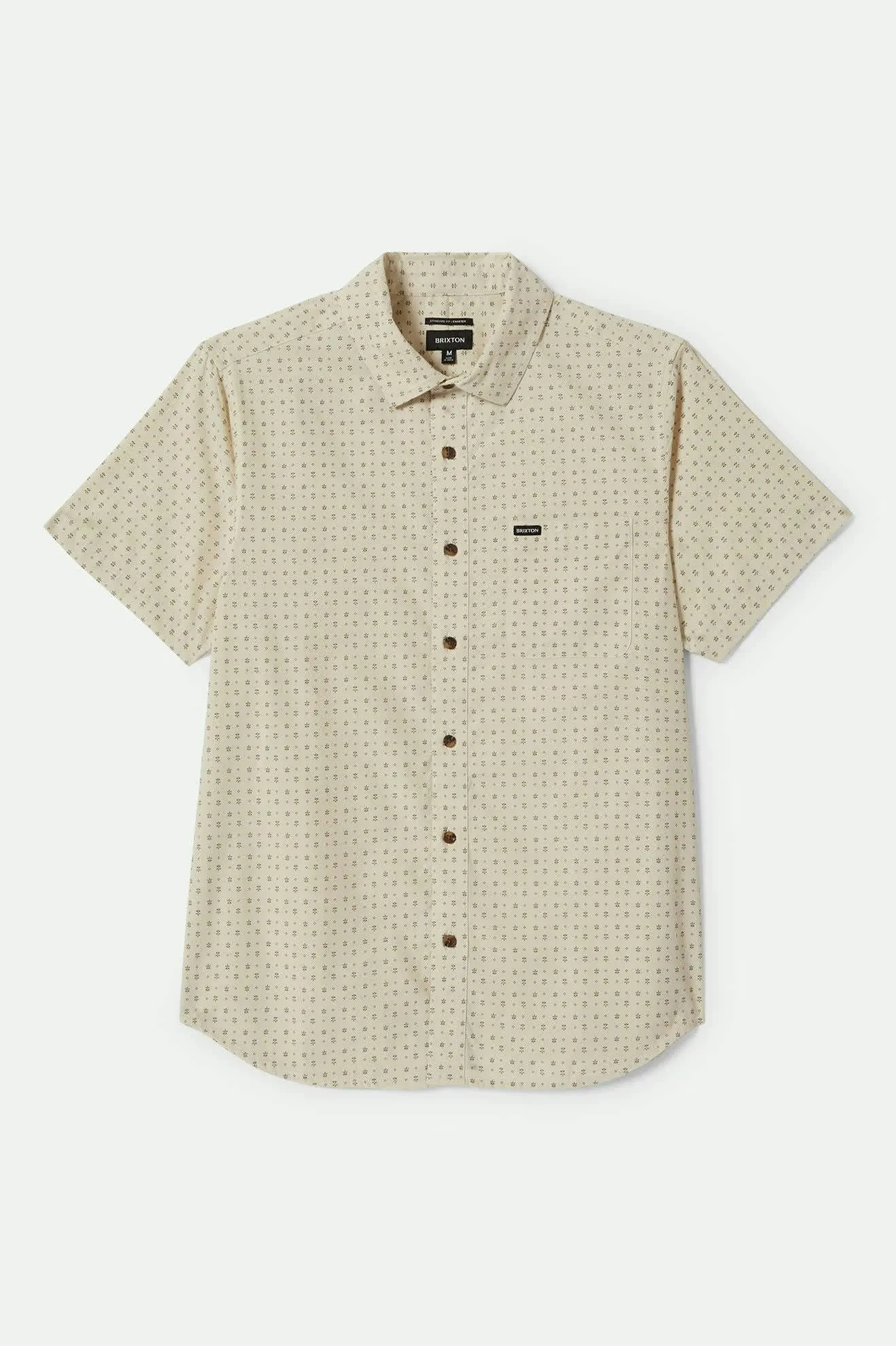 Charter Print S/S Shirt - Off White/Micro Floral Brixton