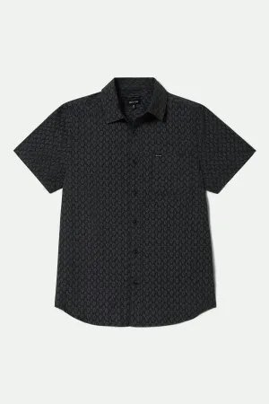 Charter Print S/S Shirt - Washed Black/Paisley Brixton