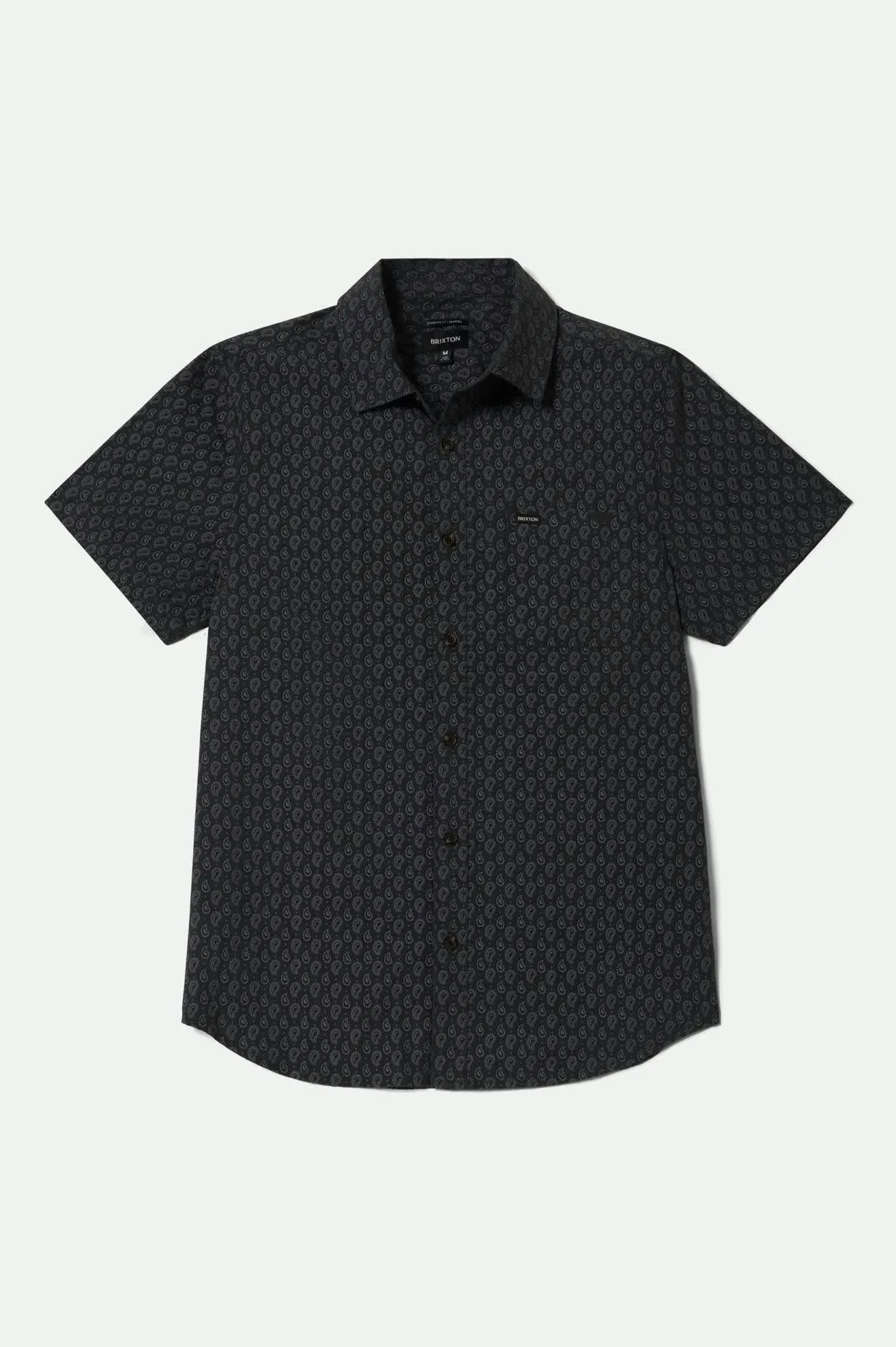 Charter Print S/S Shirt - Washed Black/Paisley Brixton