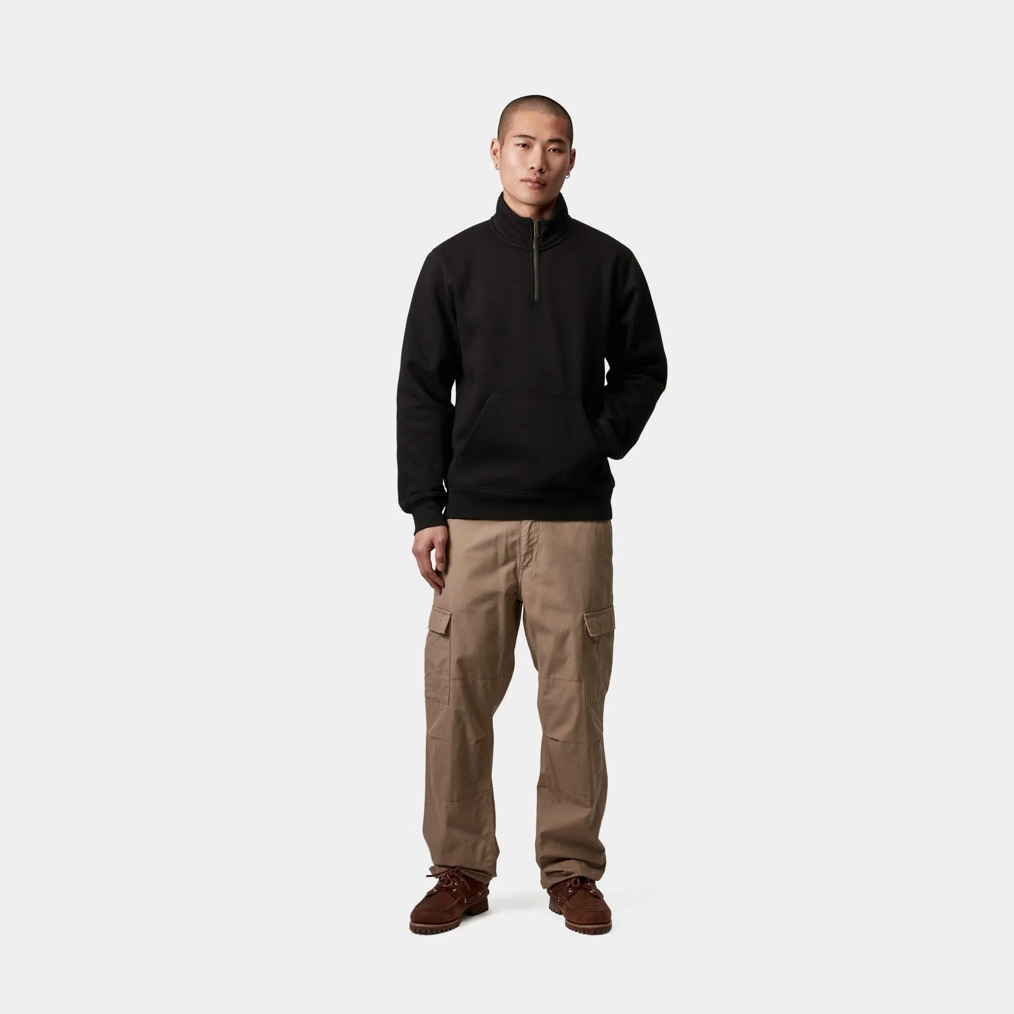 Chase Neck Zip Sweatshirt | Black Carhartt WIP
