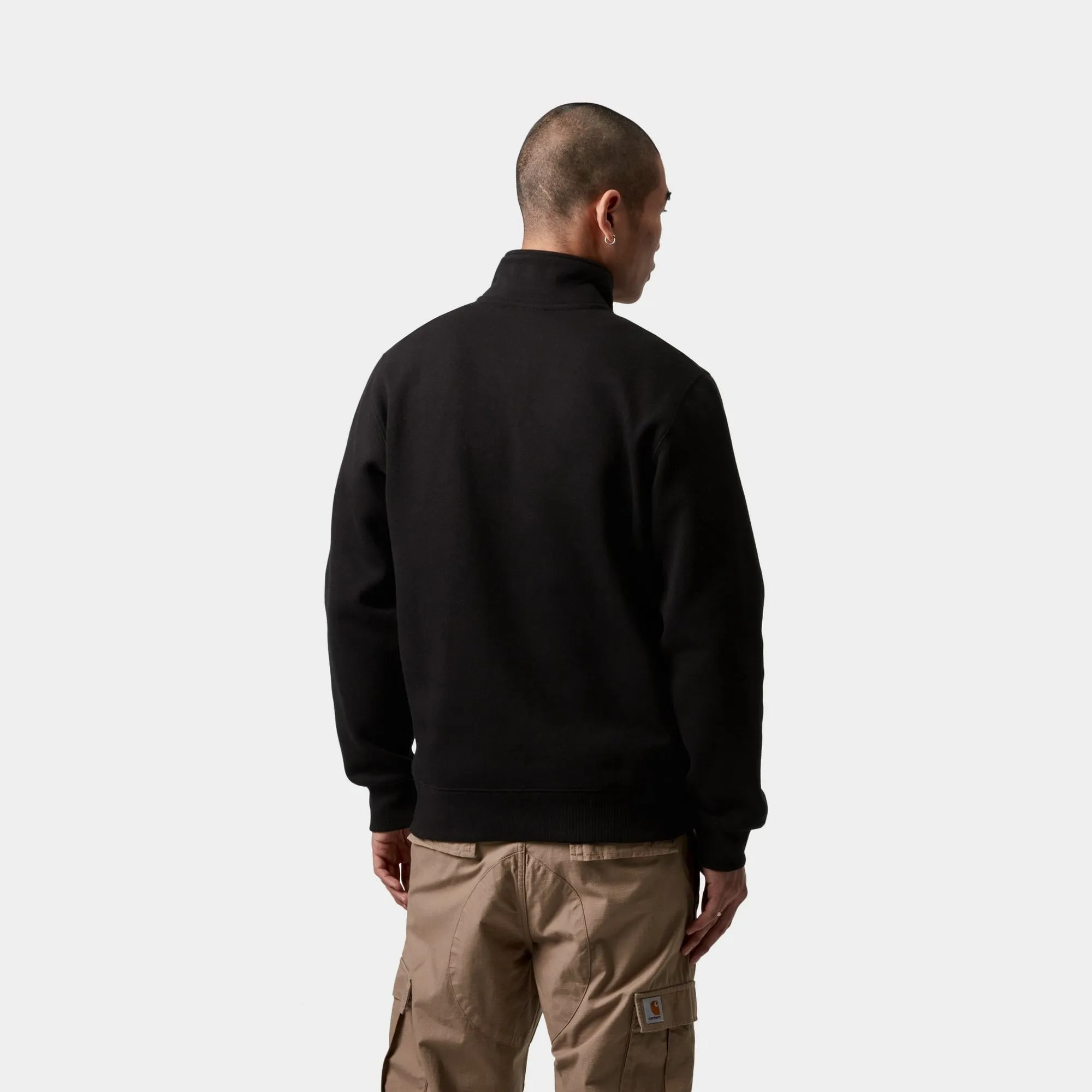 Chase Neck Zip Sweatshirt | Black Carhartt WIP