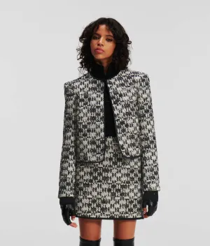 CHECKED BOUCL JACKET