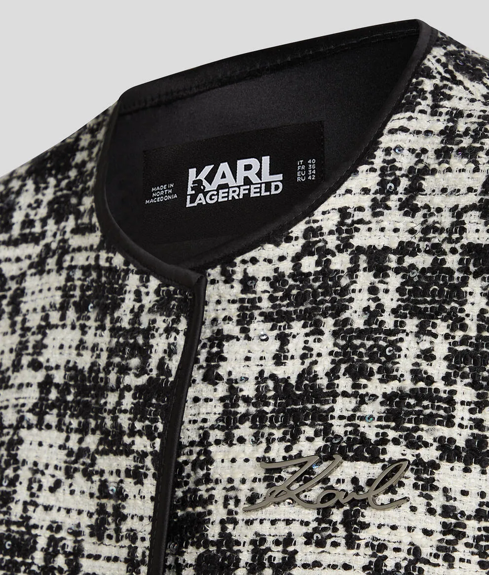 CHECKED BOUCL JACKET