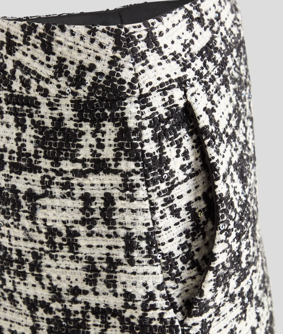 CHECKED BOUCL SKIRT