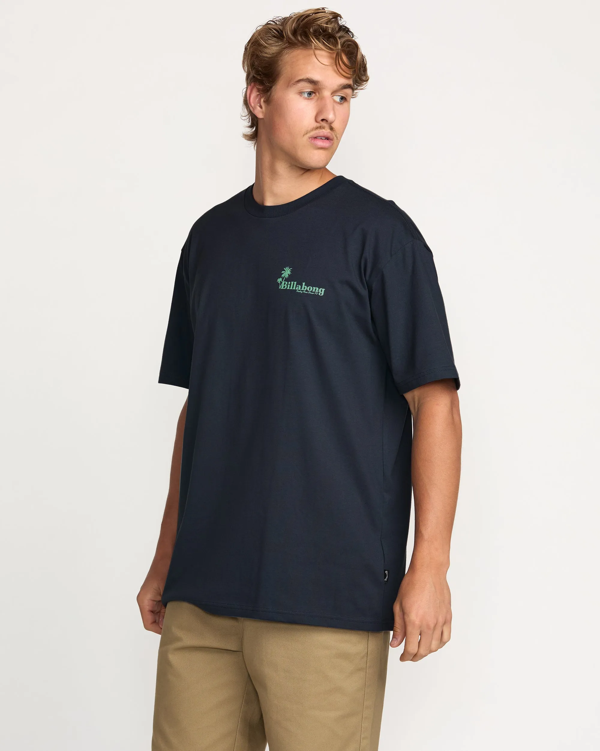 Checking In Regular Tee - Aged Indigo Billabong
