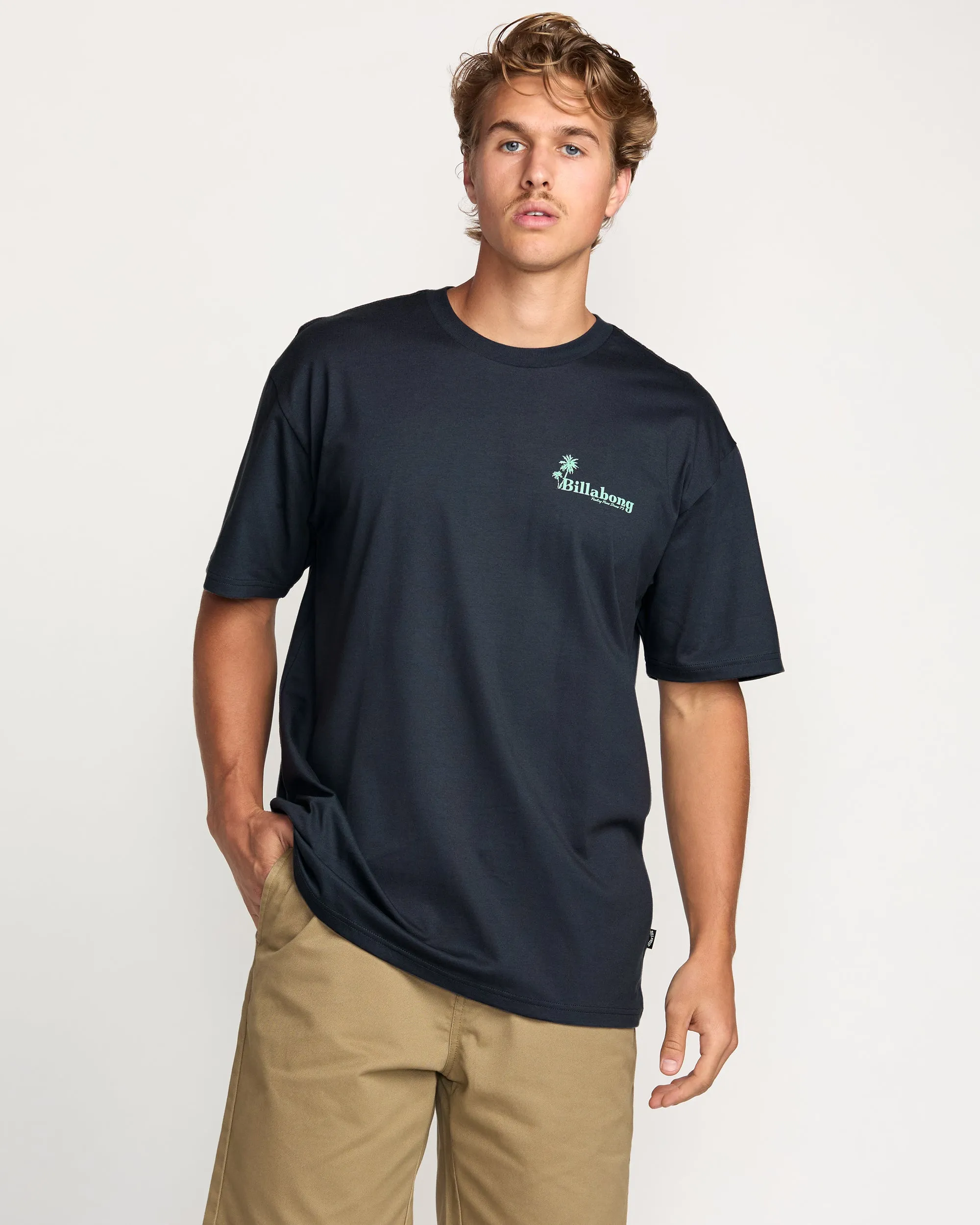 Checking In Regular Tee - Aged Indigo Billabong