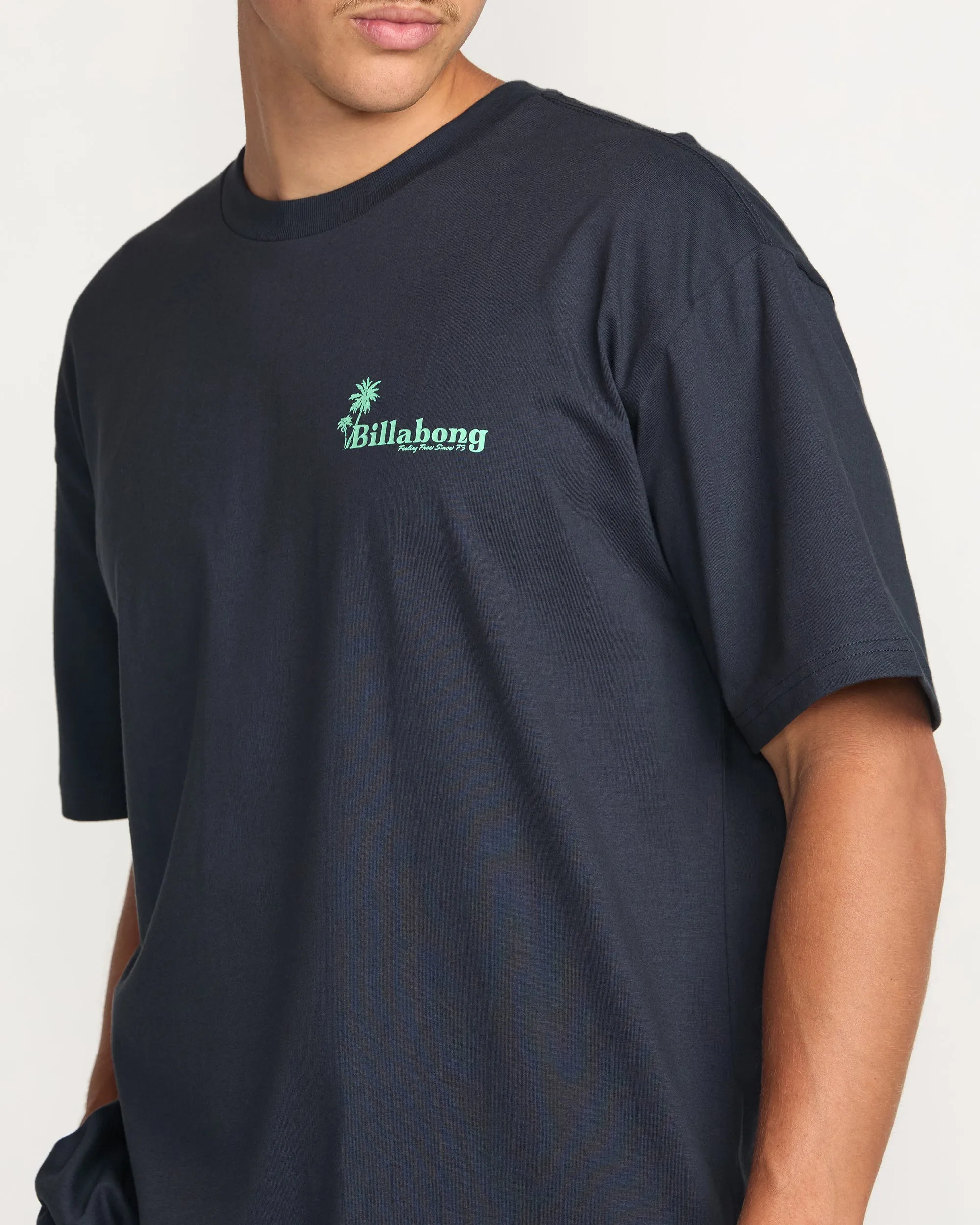 Checking In Regular Tee - Aged Indigo Billabong