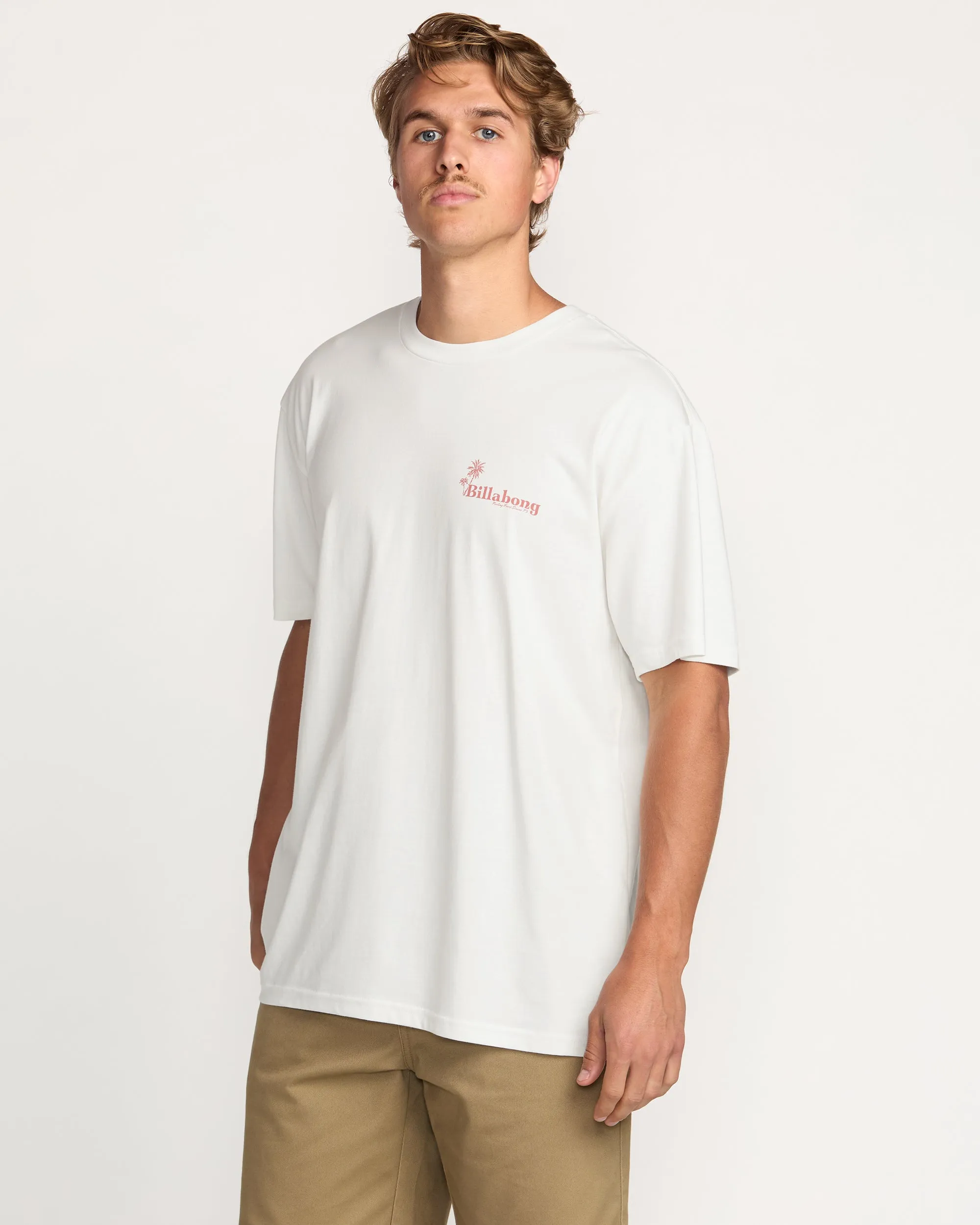 Checking In Regular Tee - Off White Billabong