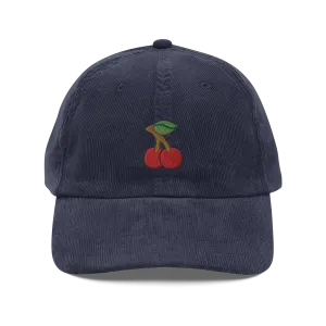 Cherries Corduroy Hat