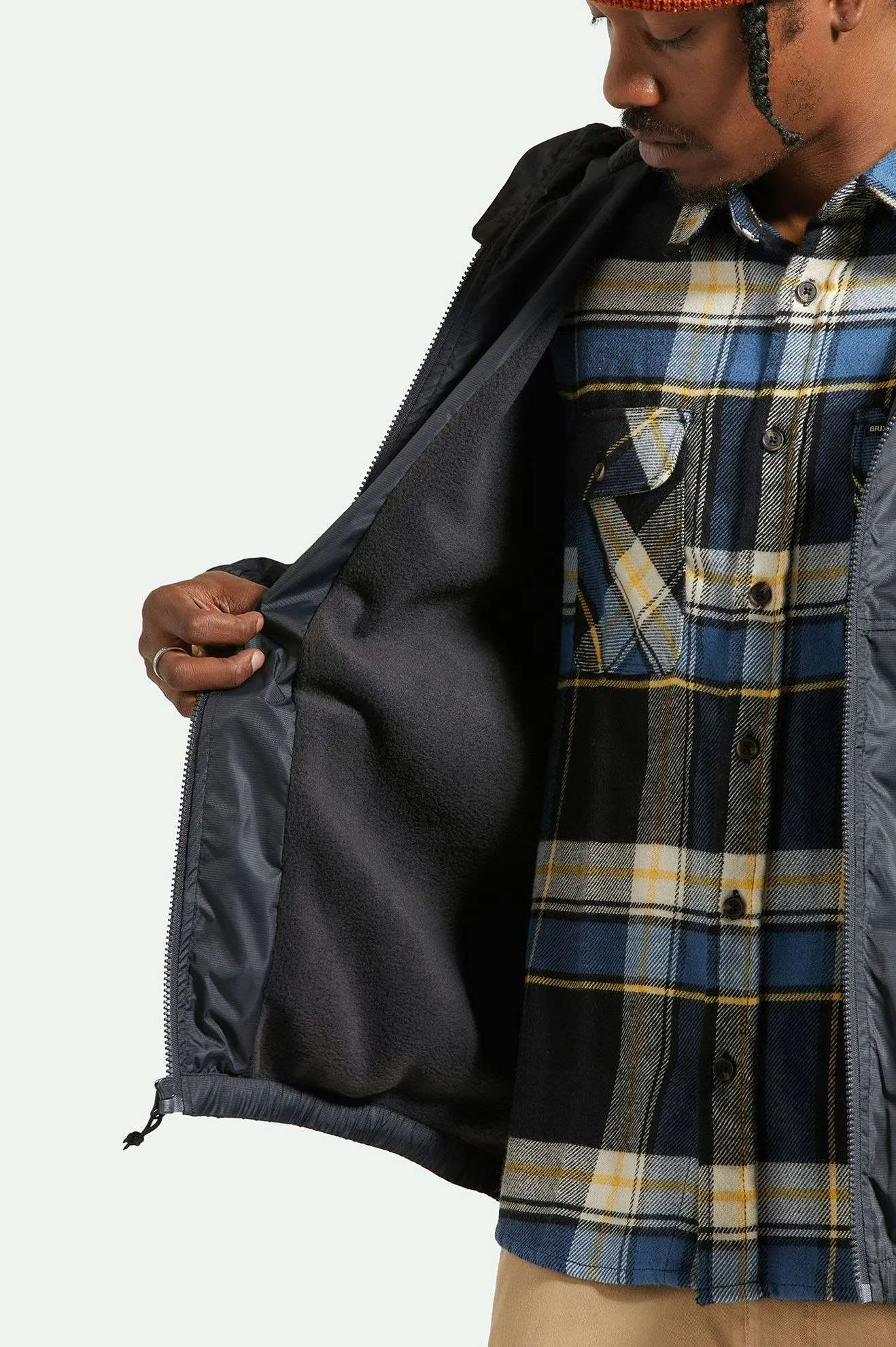 Claxton Parsons Arctic Fleece Lined Jacket - Black Brixton