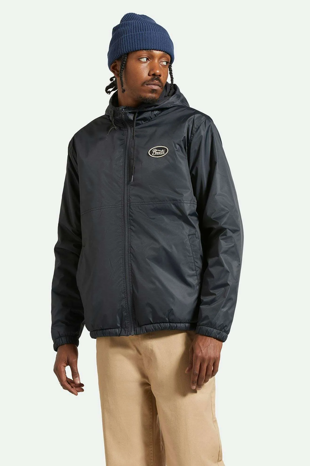 Claxton Parsons Arctic Fleece Lined Jacket - Black Brixton
