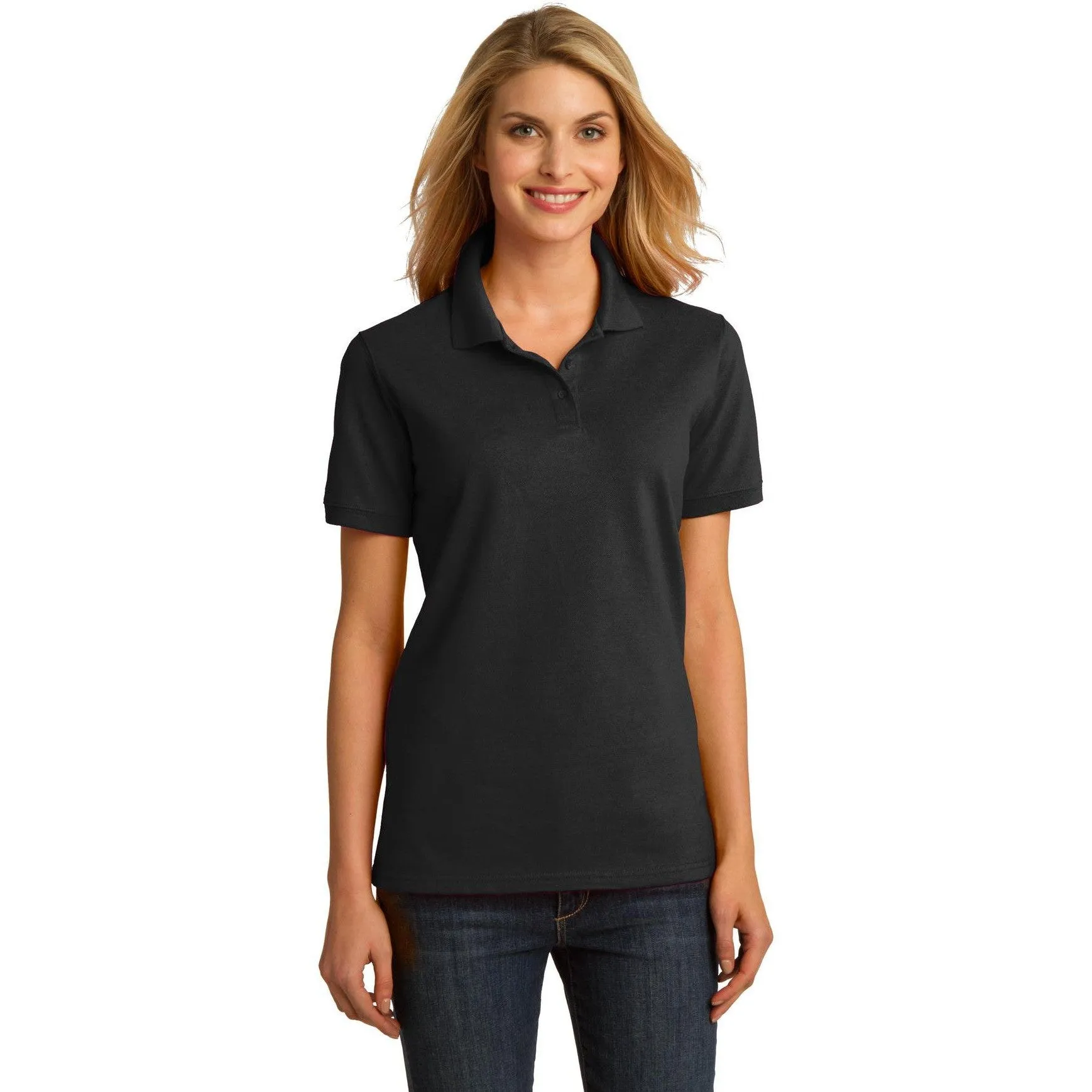 CLOSEOUT - Port & Company Ladies Ring Spun Pique Polo