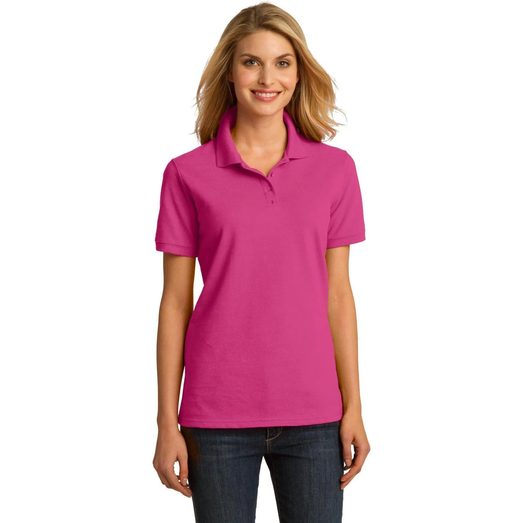 CLOSEOUT - Port & Company Ladies Ring Spun Pique Polo