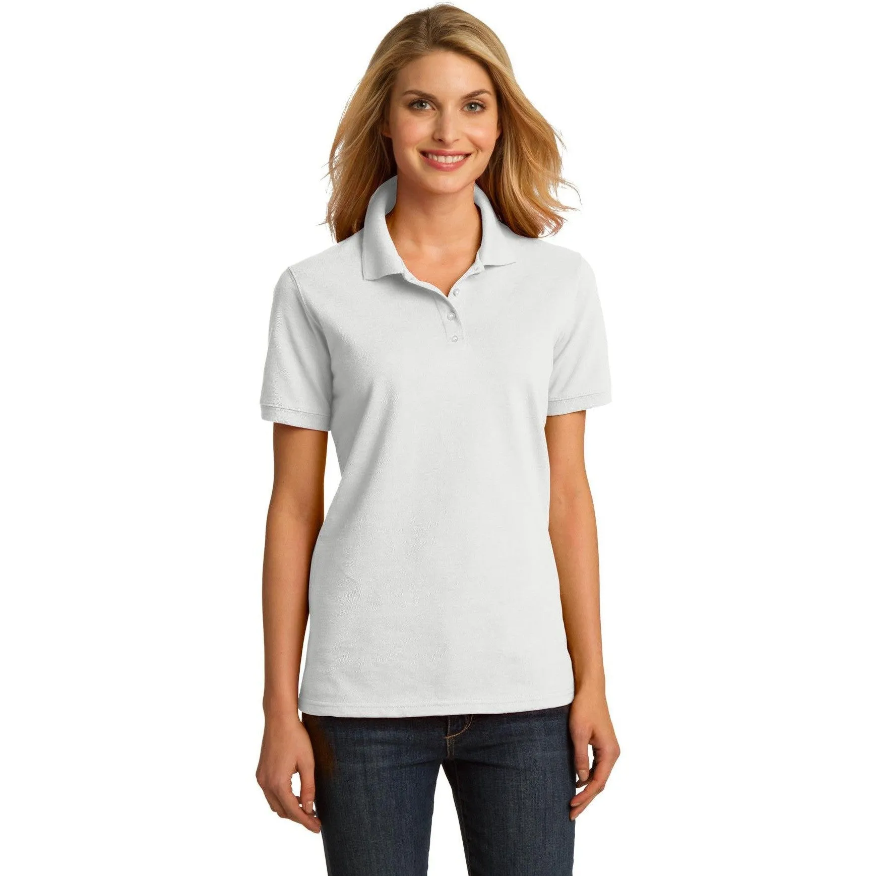 CLOSEOUT - Port & Company Ladies Ring Spun Pique Polo