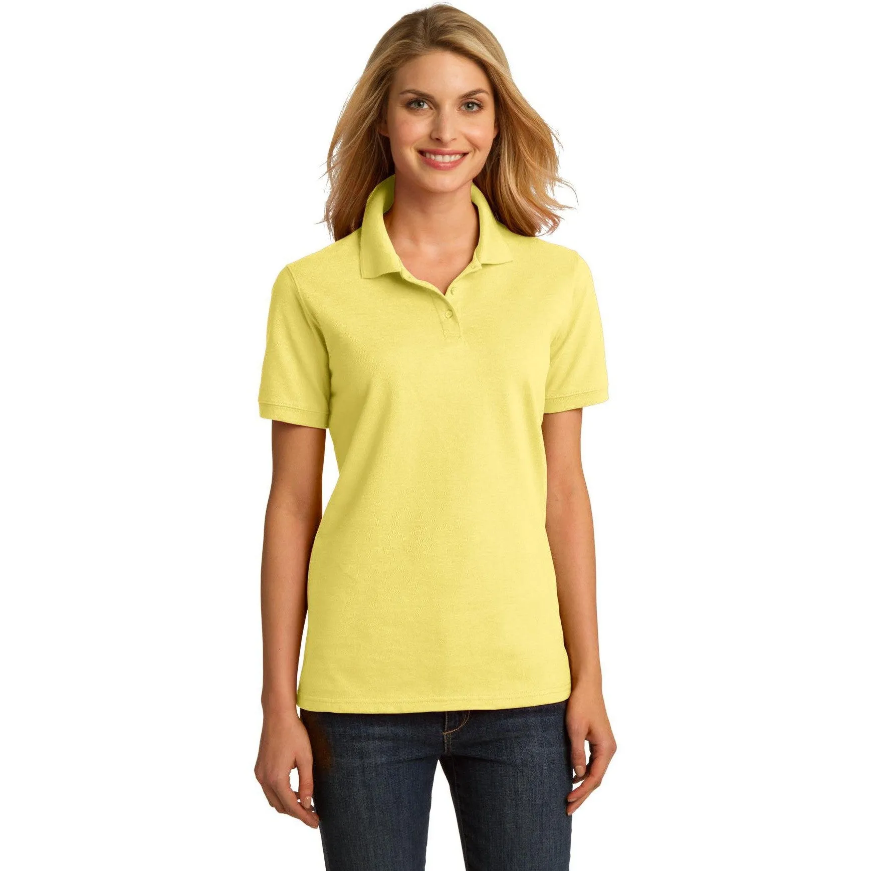 CLOSEOUT - Port & Company Ladies Ring Spun Pique Polo