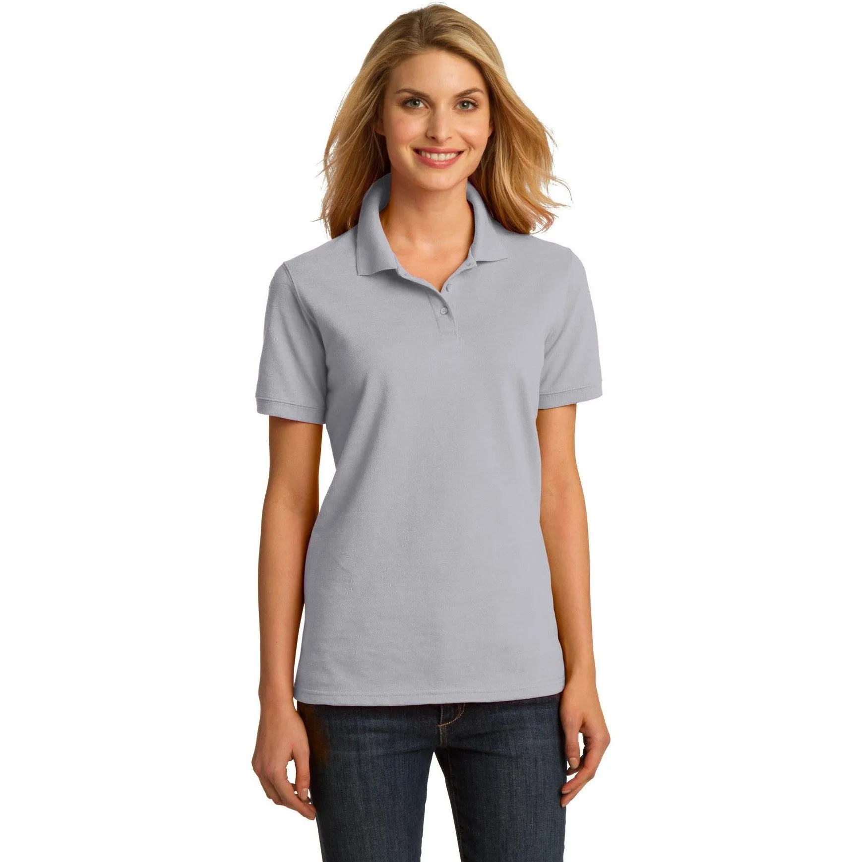 CLOSEOUT - Port & Company Ladies Ring Spun Pique Polo