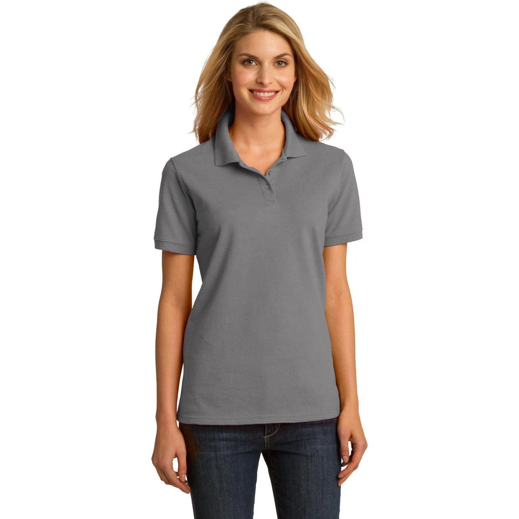 CLOSEOUT - Port & Company Ladies Ring Spun Pique Polo